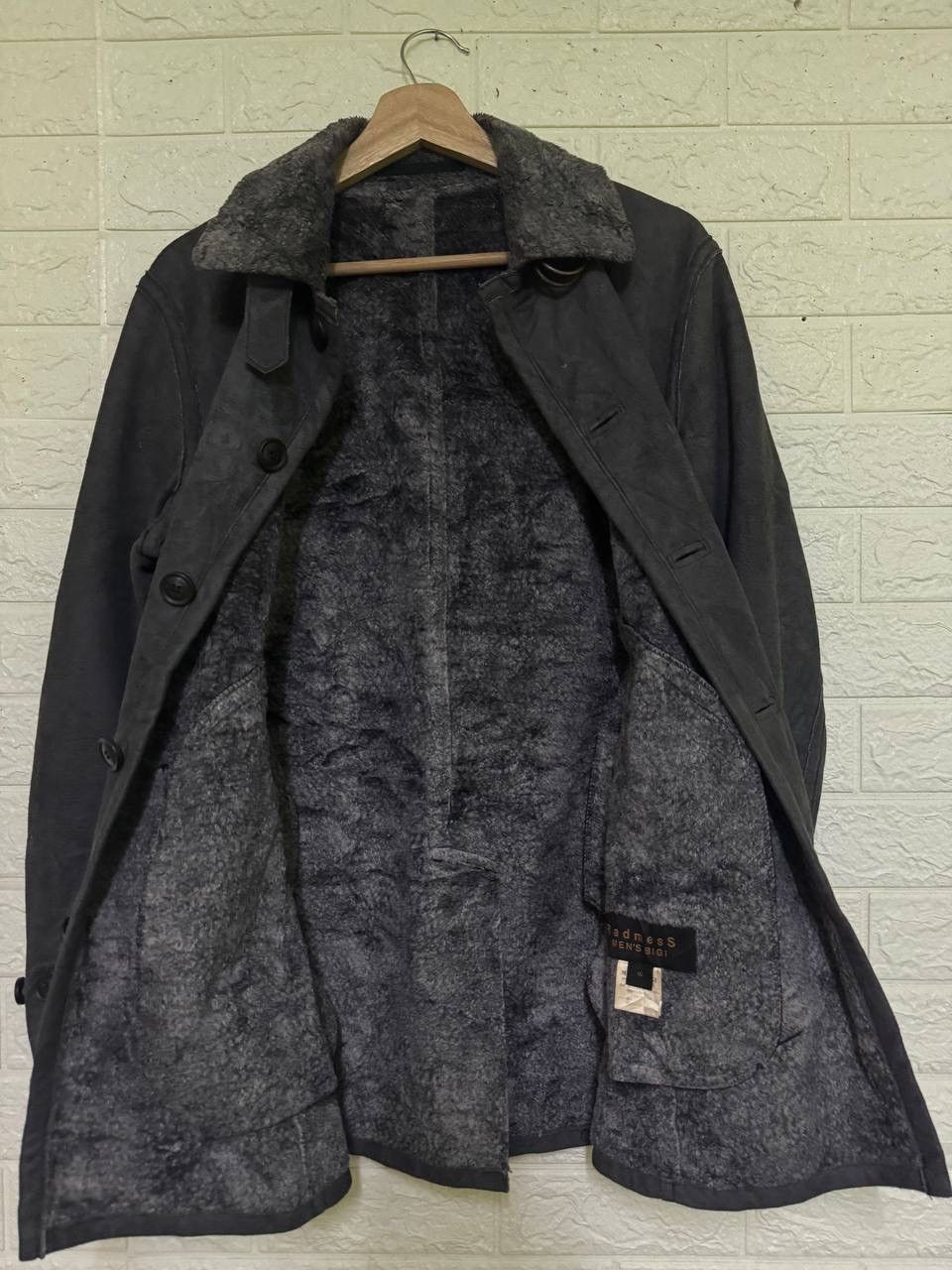 BIGI VINTAGE 90s REDMESS MEN'S BIGI LEATHER SHERPA JACKET Size US S / EU 44-46 / 1 - 7 Thumbnail