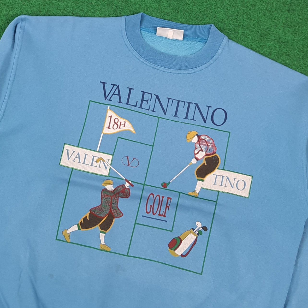 Valentino Vintage Valentino Studio Golf Graphics Sweatshirt E1A11 Size US L / EU 52-54 / 3 - 2 Thumbnail