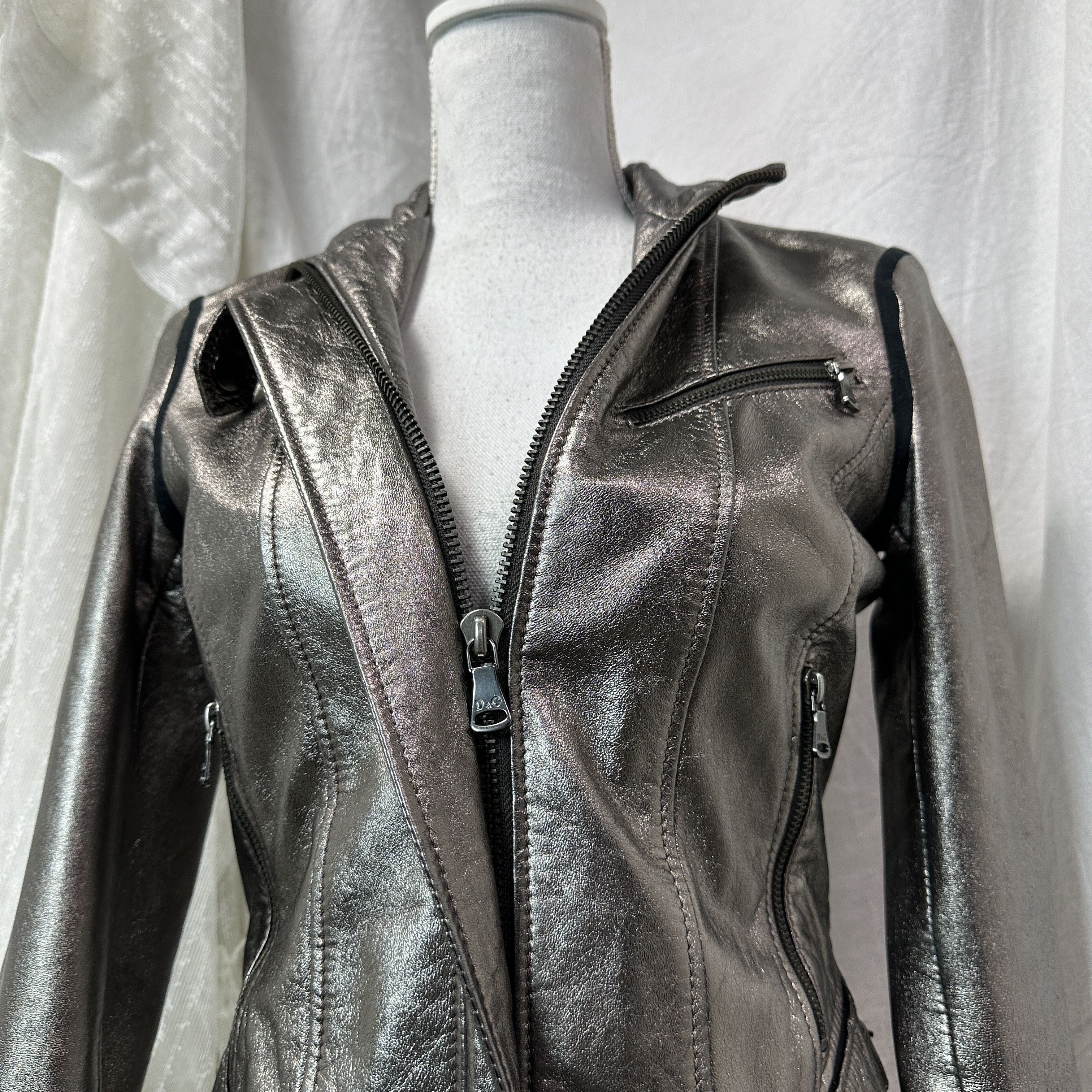 Dolce & Gabbana Vintage Leather Buckle Fitted Dolce&Gabbana Jacket 00s Size S / US 4 / IT 40 - 15 Thumbnail