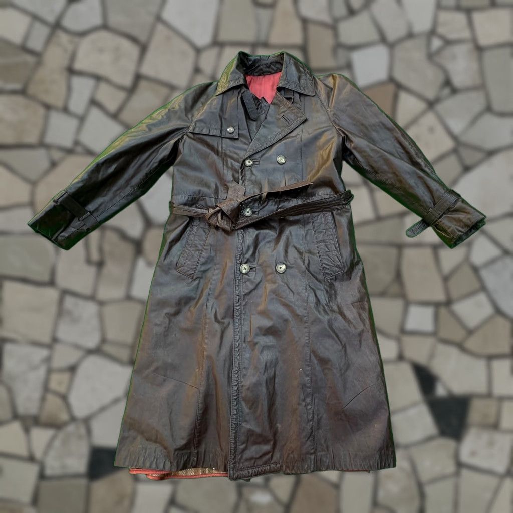 VINTAGE Jeno De Paris Women's Brown Leather Trench Coat Size L / Coat / Women / Brown / Leather / Trench Coat / Vintage / Jeno De Paris / Size L