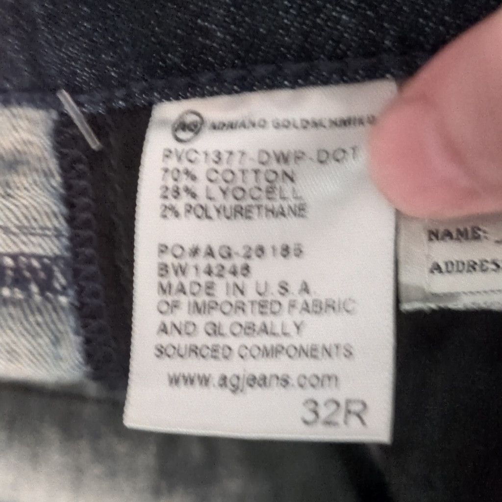 AG Adriano Goldschmied Adriano Goldschmied Stevie Ankle Slim Straight Jeans 32R Size 32" / US 10 / IT 46 - 8 Thumbnail