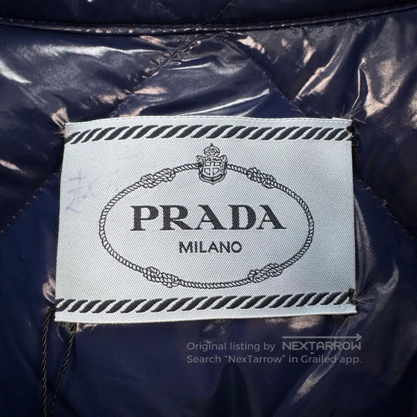 Prada Prada Shiny Quilted Logo Print Down Jacket. Size XS / US 0-2 / IT 36-38 - 5 Thumbnail