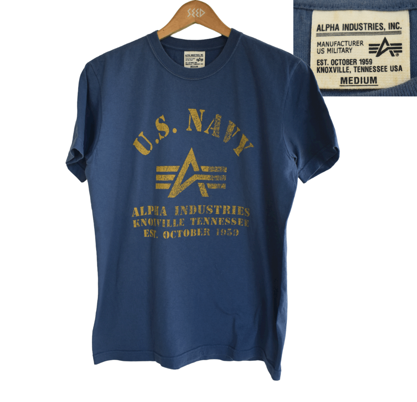 Alpha Industries A016 U.S Navy Tee by Alpha Industries Size US M / EU 48-50 / 2 - 1 Thumbnail