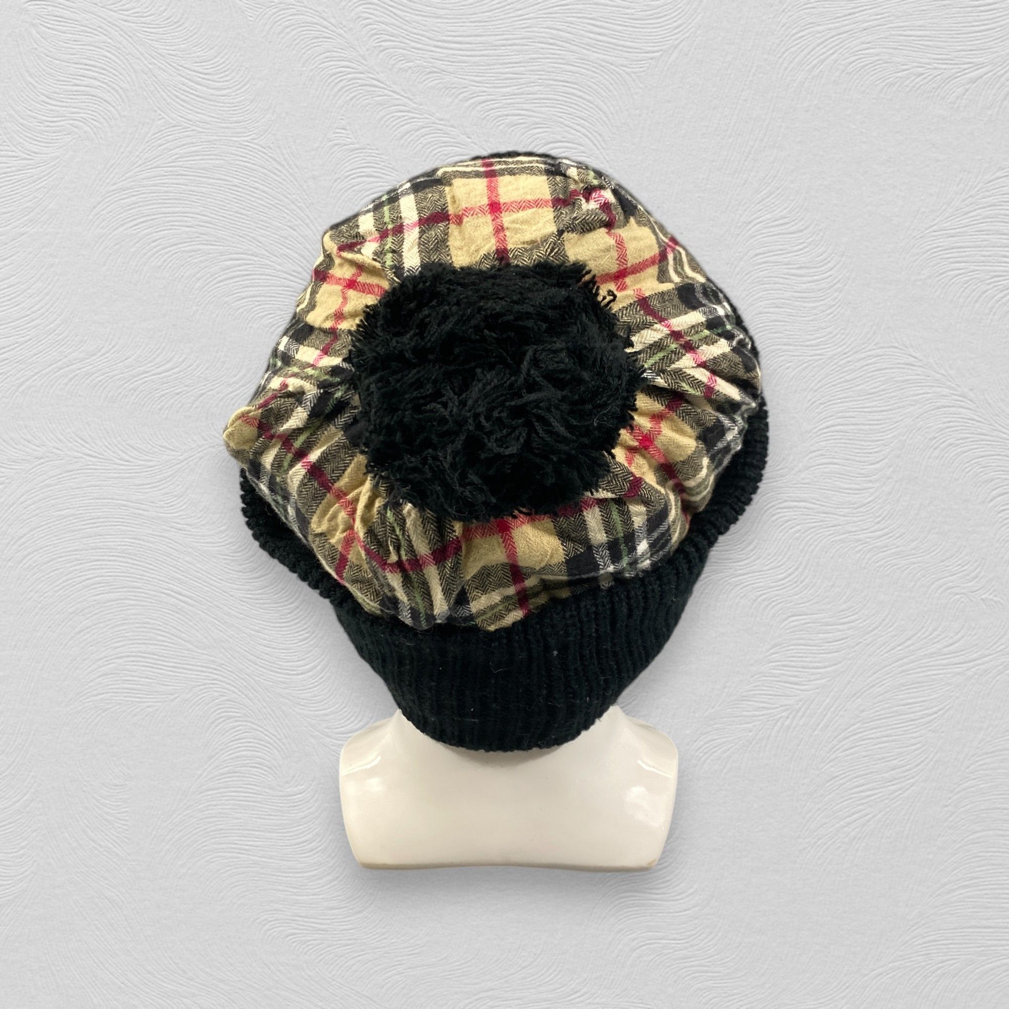 Japanese Brand Checked Snow Cap Beanie Hat -BN1110 Size ONE SIZE - 4 Thumbnail