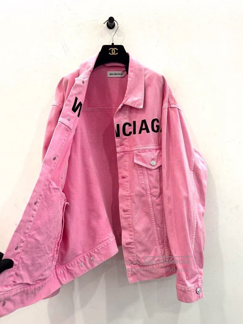 Balenciaga Balenciaga Valentine's Day Series Pink Alphabet Logo Denim Size XXS / US 00 / IT 34 - 4 Thumbnail
