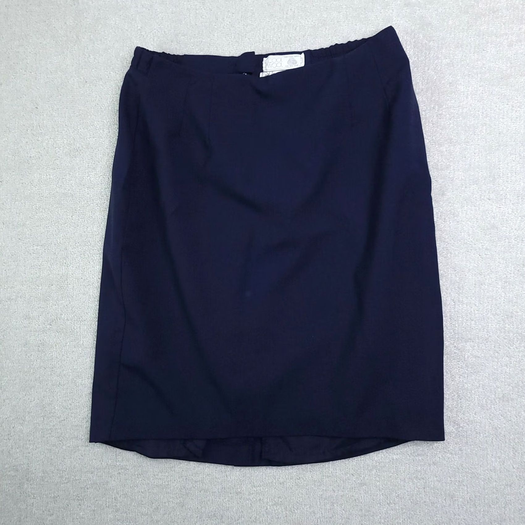 Vintage Vintage~Nygard Collection~Wool Pencil Lined Skirt Blue Sz 16 Size 38" / US 16 / IT 52 - 2 Thumbnail