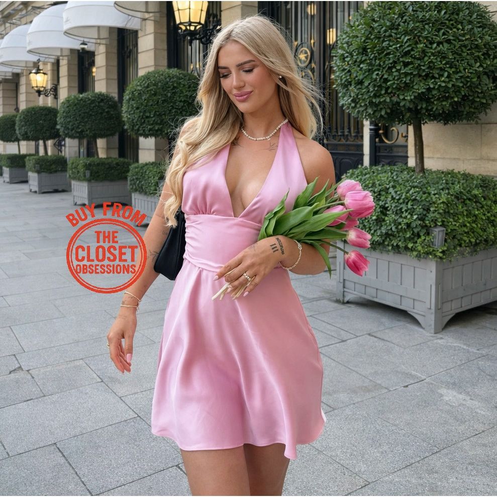 knee length dresses for ladies ZARA Pink Mini Dress – XS Size UAE – Sam's Store Ukay Ukay- Hamdan Street,  Abu Dhabi main image 0