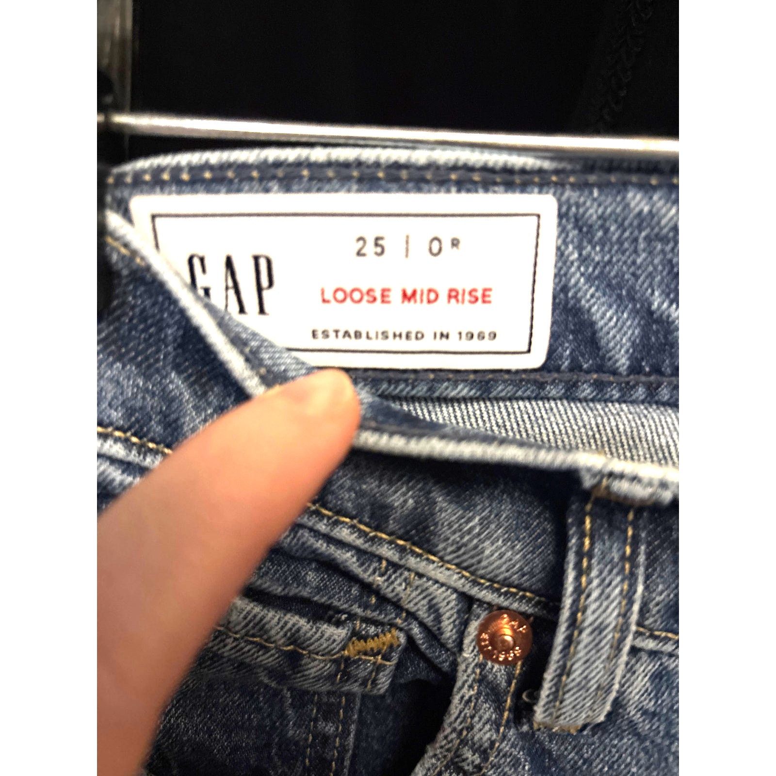 Gap Gap Loose Mid Rise Jeans Size 25" / US 0 / IT 36 - 2 Thumbnail