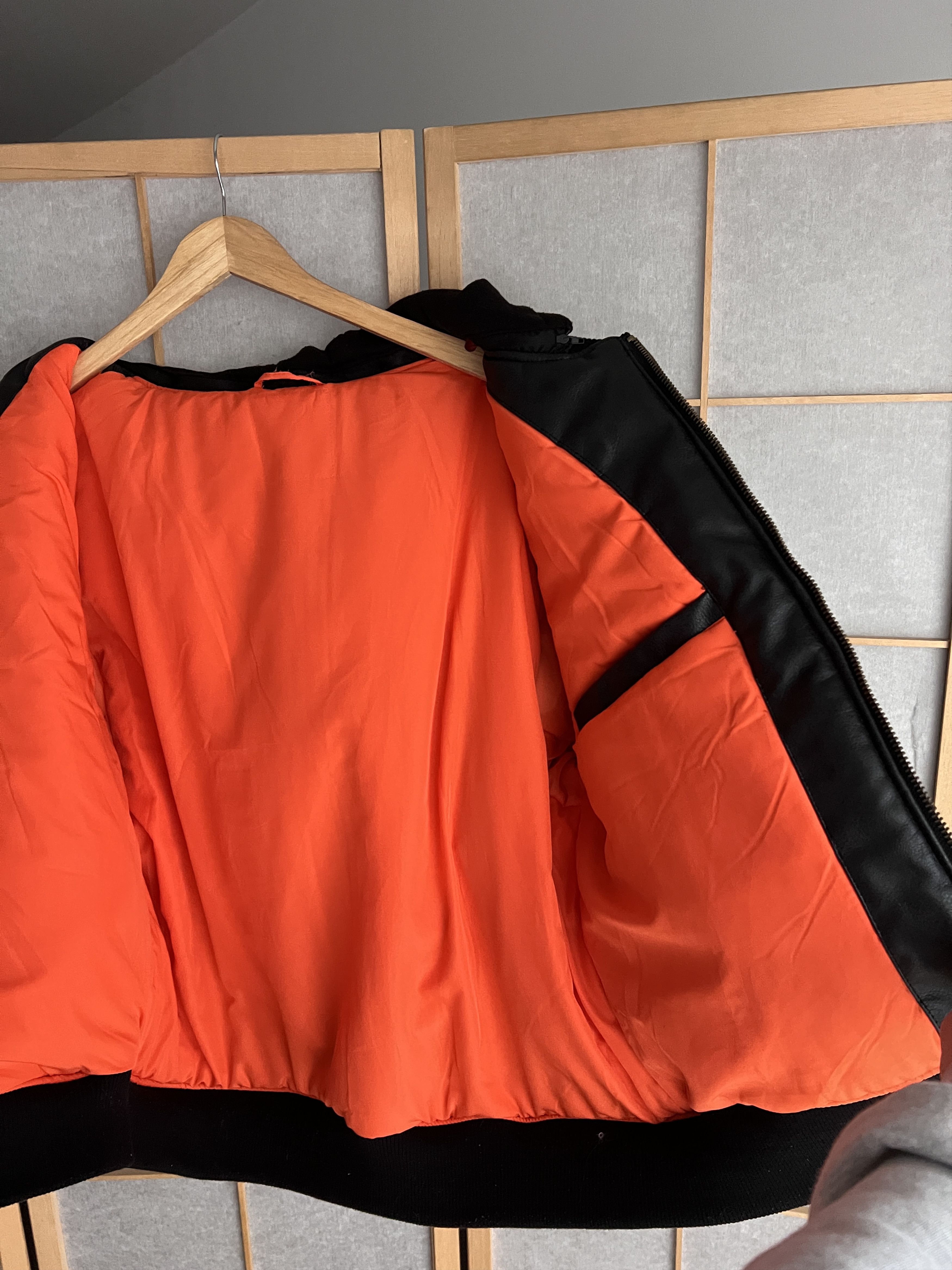 Hysteric Glamour MA-1 leather bomber jacket y2k baggy opium boxy flyer army Size US L / EU 52-54 / 3 - 23 Thumbnail