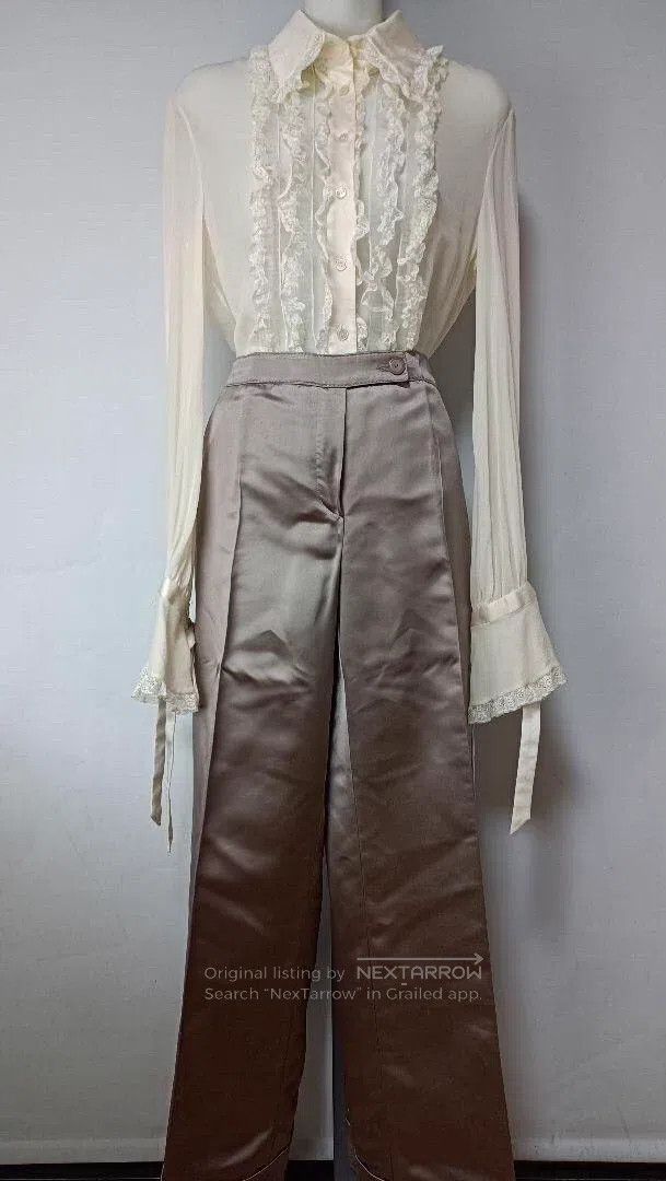 Valentino Valentino Brown satin three-piece set Size S / US 4 / IT 40 - 5 Thumbnail