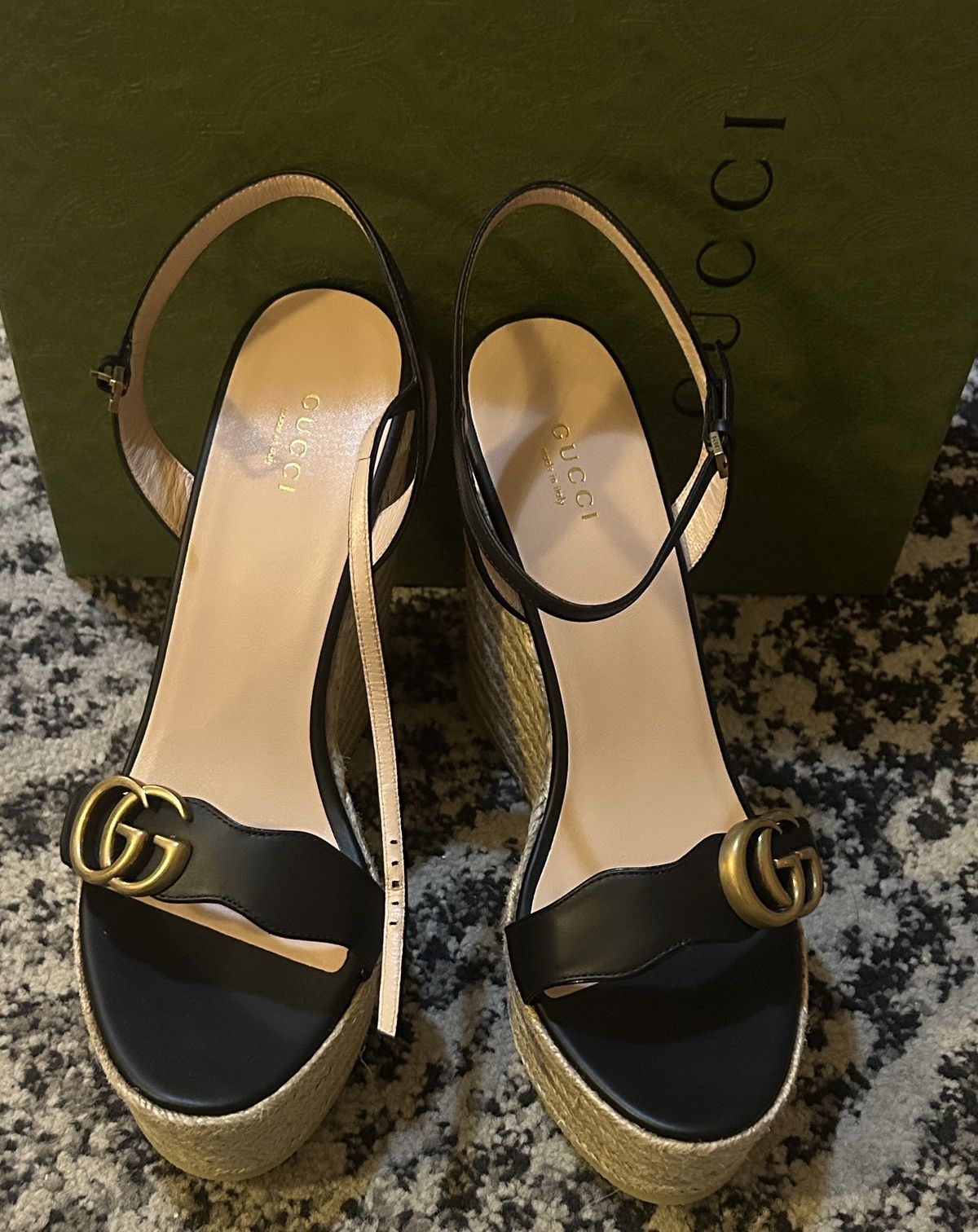 Gucci Gucci Aitana Logo Espadrille Platform Sandal Size US 12 / IT 42 - 5 Thumbnail