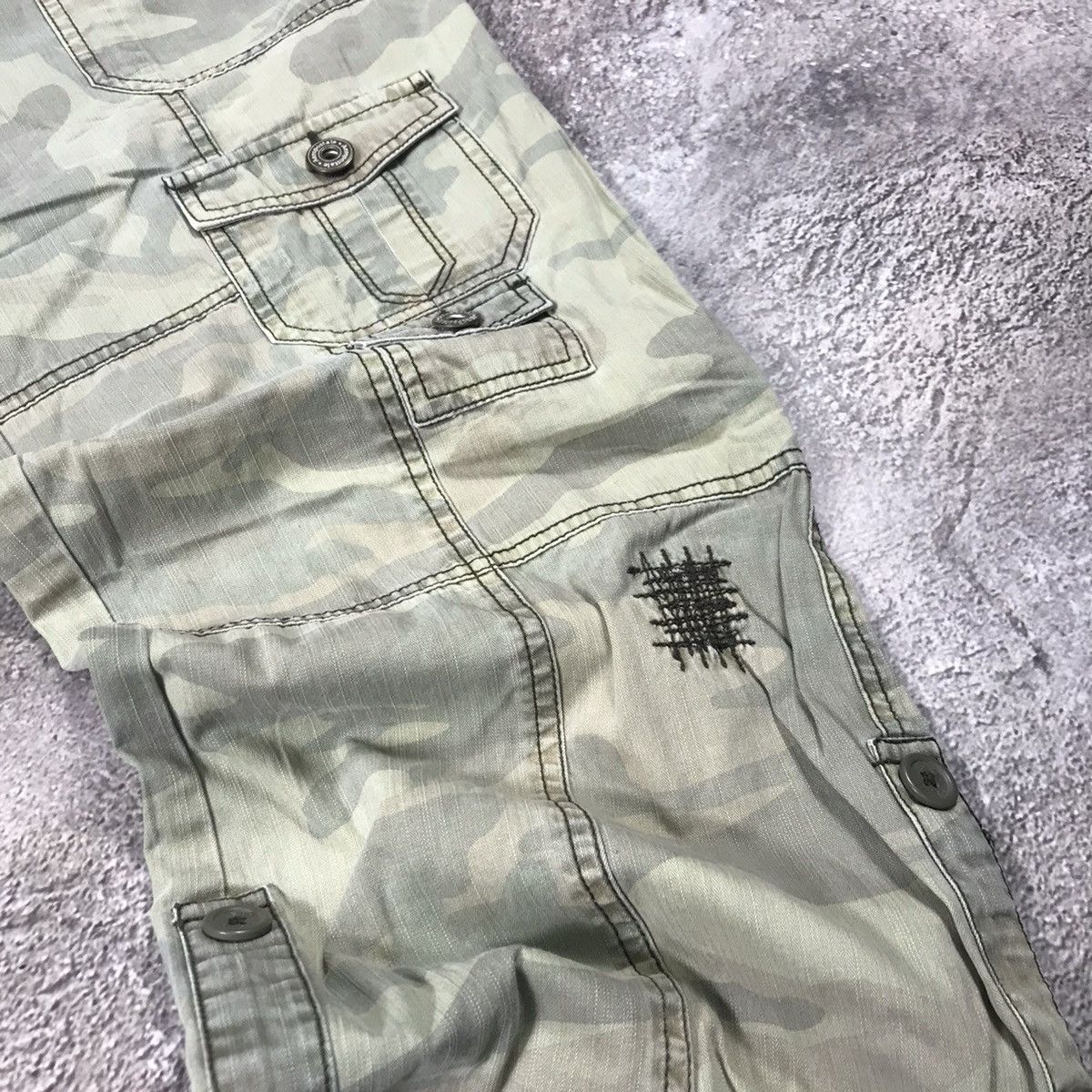 Vintage Vintage 90s Baggy Cargo Pants Flared Parachute Streetwear 30 Size 30" / US 8 / IT 44 - 4 Thumbnail