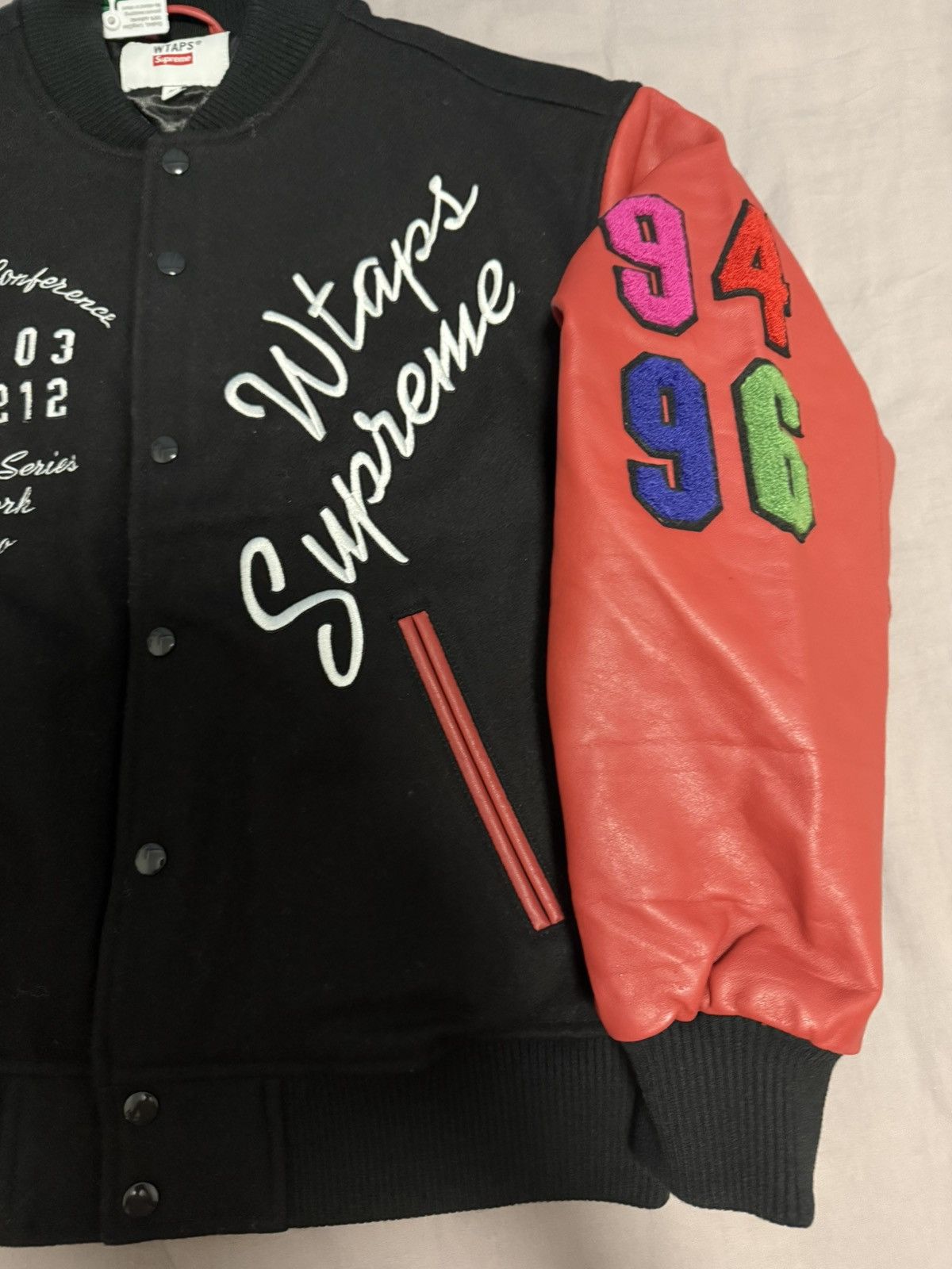 Supreme × Wtaps Supreme wtaps varsity jacket balck Size US M / EU 48-50 / 2 - 3 Thumbnail