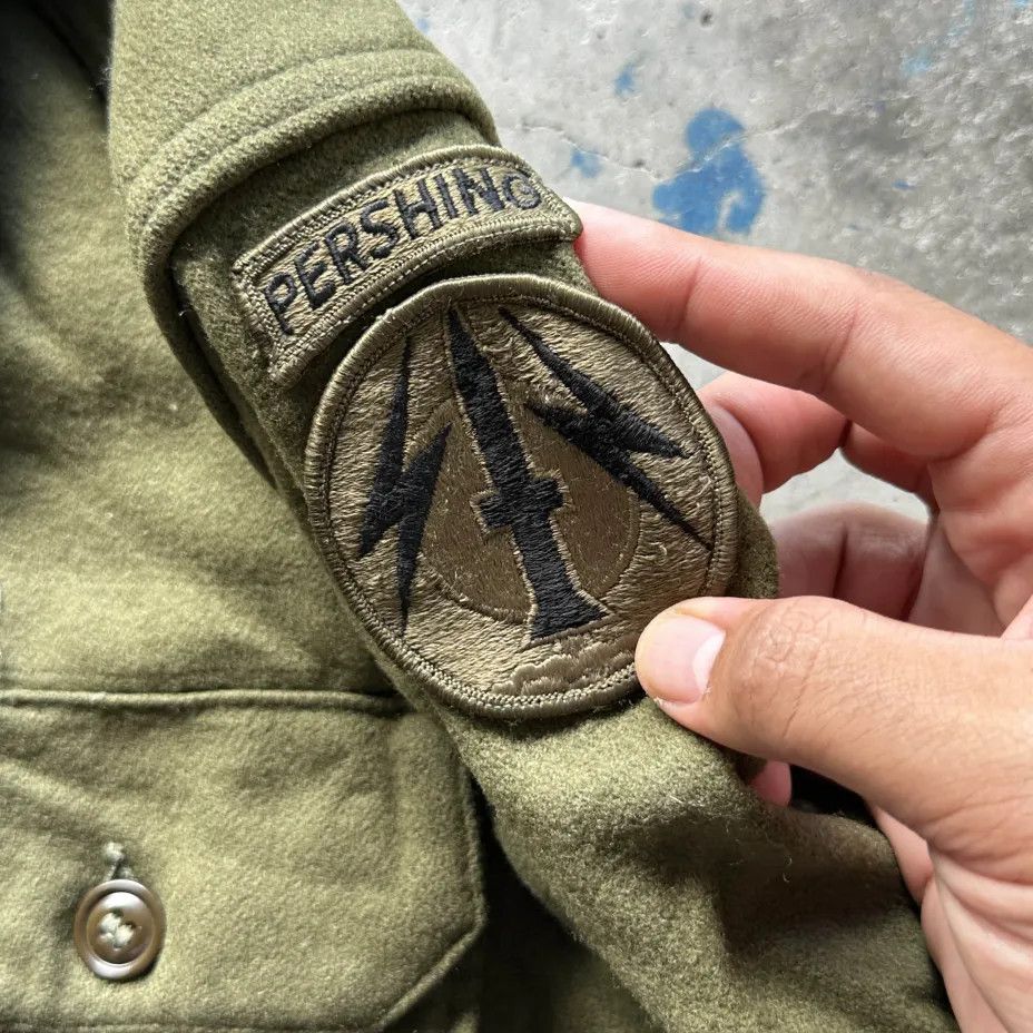 Other Vintage 50s Military Olive Green Field Wool Button Shirt Size US S / EU 44-46 / 1 - 4 Thumbnail
