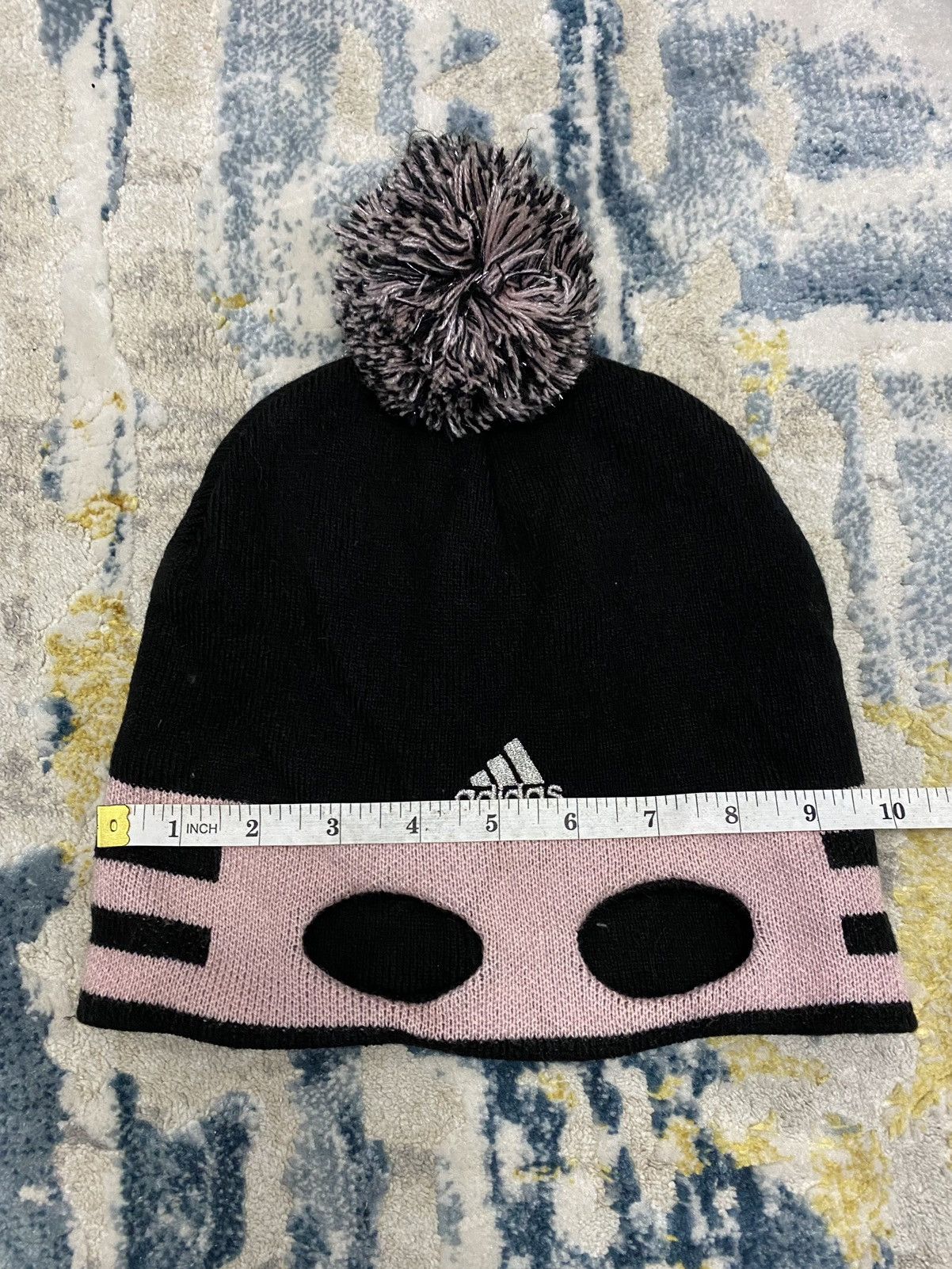 Adidas × Japanese Brand × Shellac 2000s Adidas Half Balaclava 3 stripe hat Size ONE SIZE - 8 Thumbnail