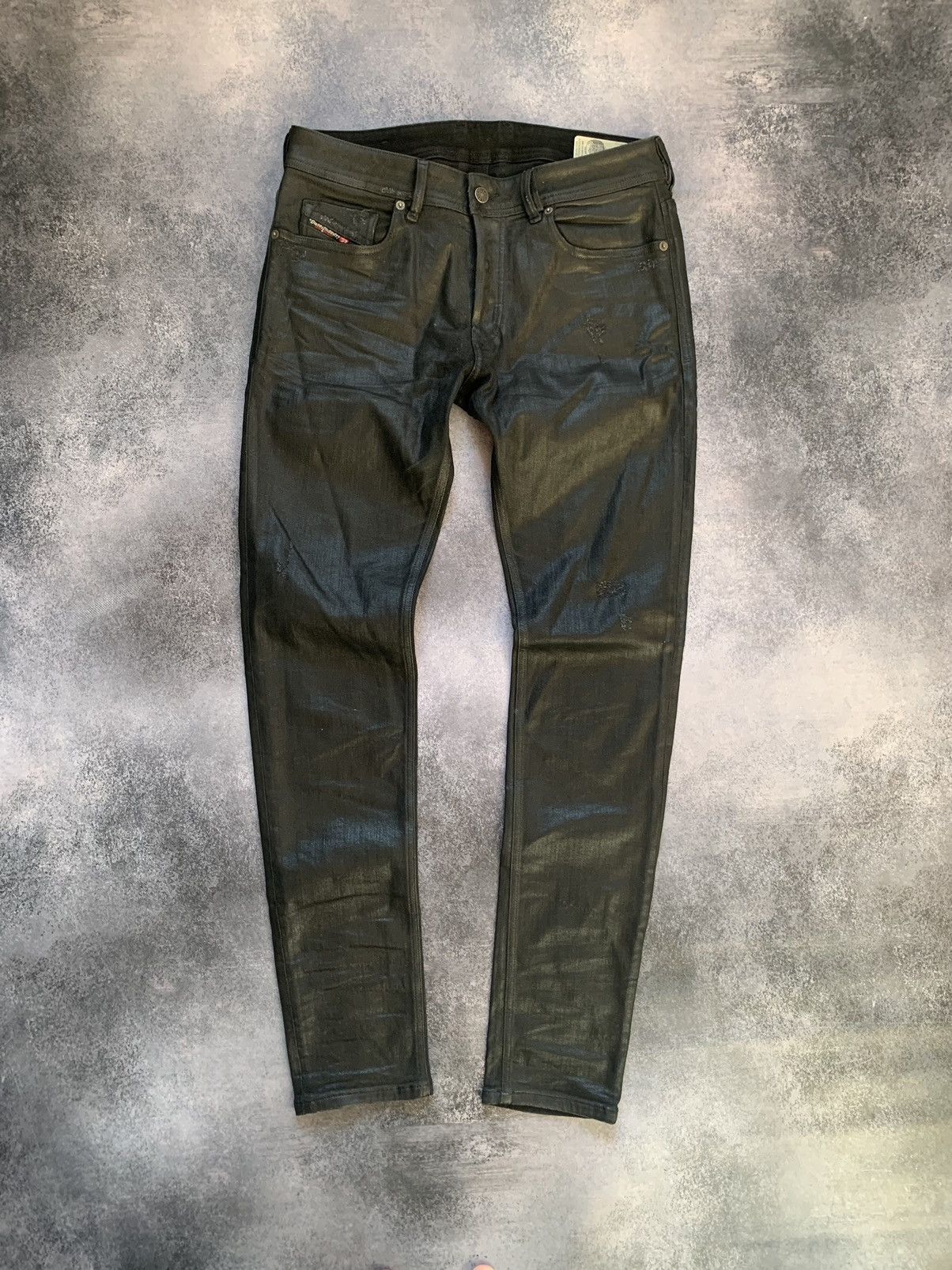 Diesel × Streetwear Black Wax Denim Diesel Jeans y2k | Grailed