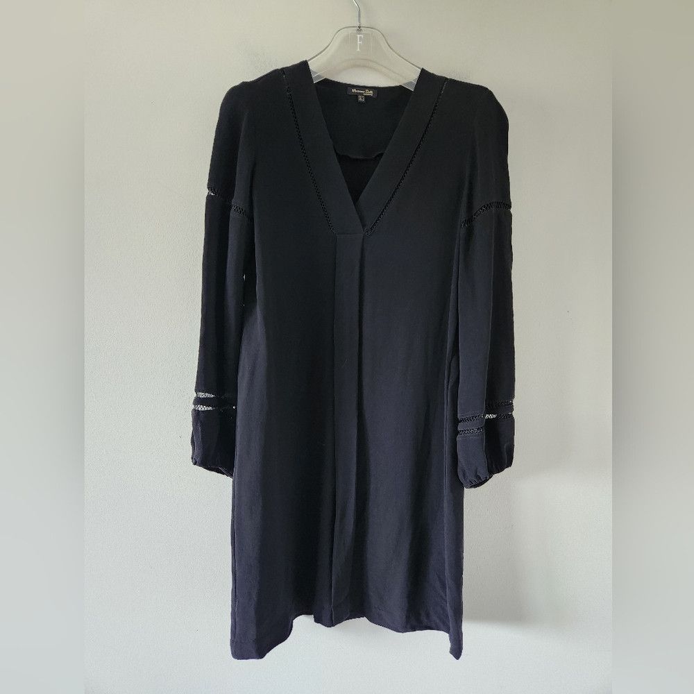 Massimo Dutti MASSIMO DUTTI | Shift Dress Tunic Black Lace Details Sz 4 Size S / US 4 / IT 40 - 2 Thumbnail