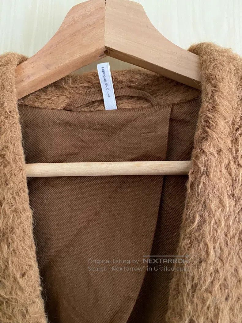 Helmut Lang Helmut Lang Alpaca Wool Blend Coat, Size S Brown Yellow, A Size S / US 4 / IT 40 - 3 Thumbnail