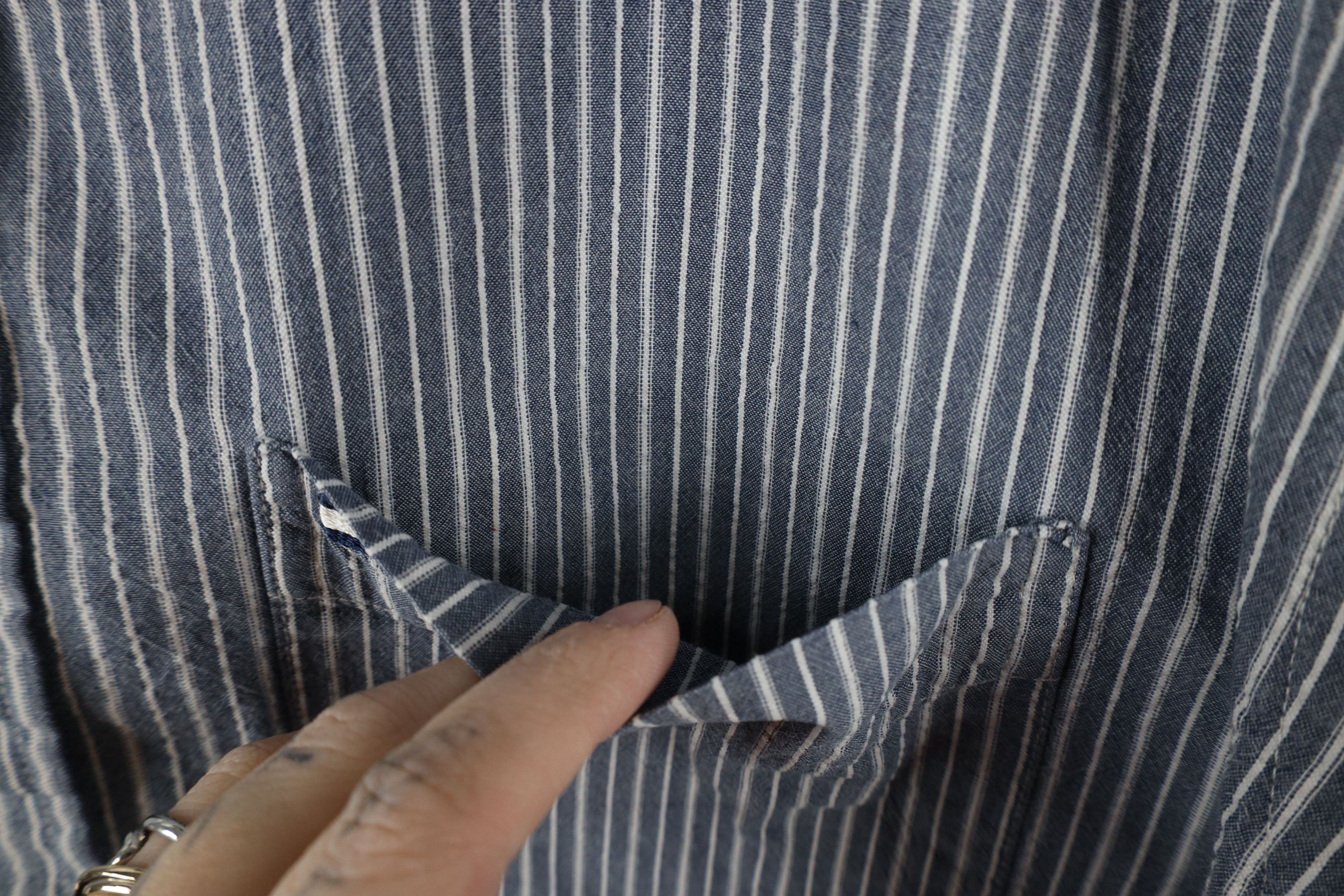 Tommy Hilfiger × Vintage Vintage 90s Tommy Hilfiger Striped Seer Sucker Button Shirt Size US S / EU 44-46 / 1 - 5 Thumbnail