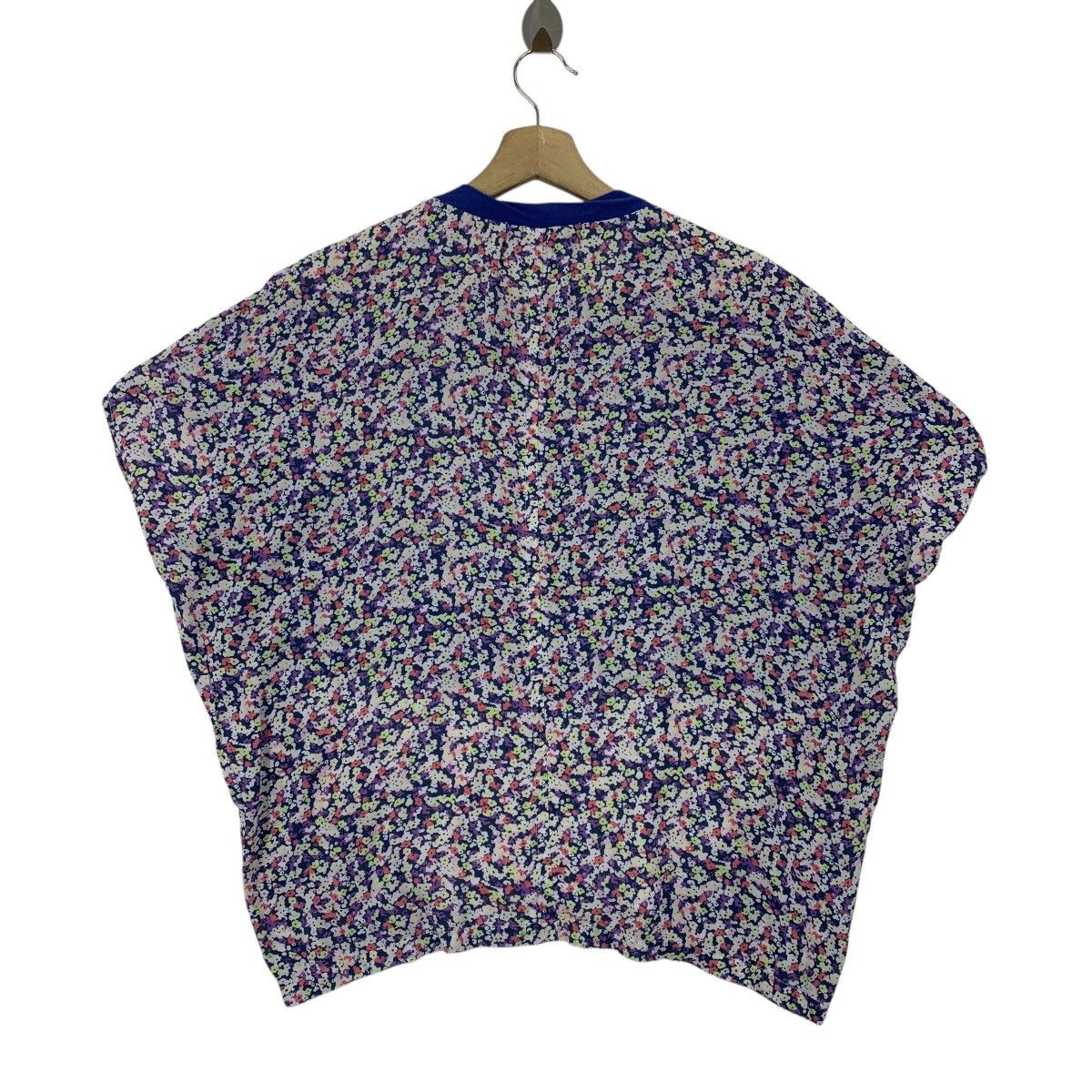 Issey Miyake × mercibeaucoup MERCIBEAUCOUP Cropped Baggy relaxed stylish floral women tee Size XXL / US 16-18 / IT 52-54 - 4 Thumbnail