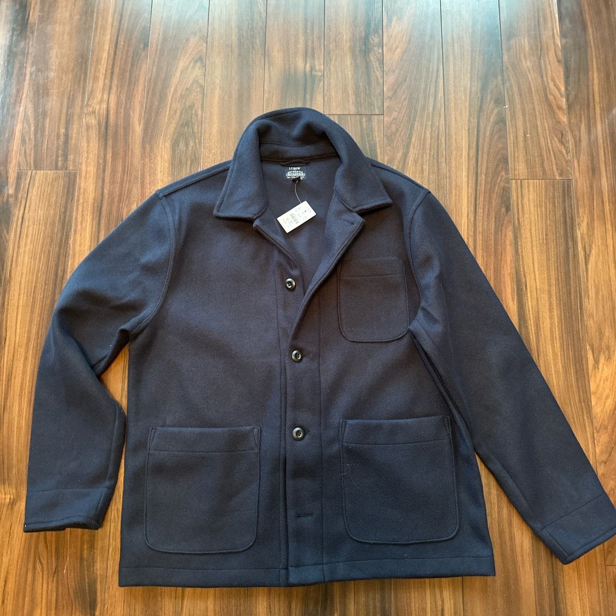J.Crew J. Crew Navy outerwear wool jacket Size US L / EU 52-54 / 3 - 1 Thumbnail