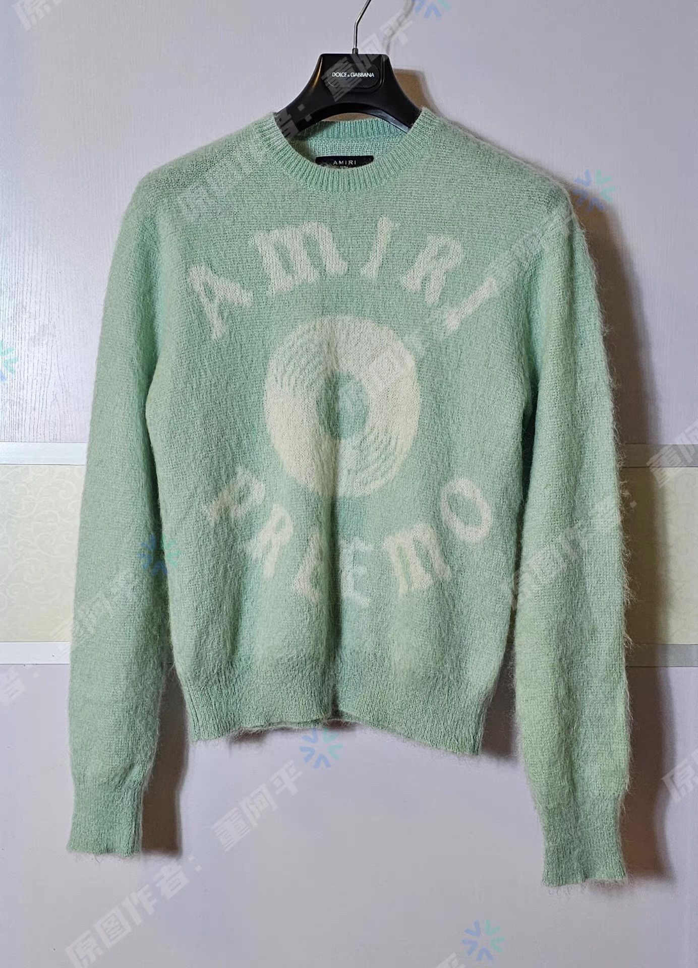 Amiri AMIRI Light Green Mohair Sweater Q4 Size US S / EU 44-46 / 1 - 1 Thumbnail