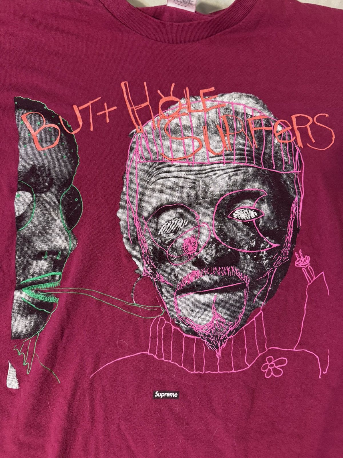 Supreme Supreme Butthole Surfers T-Shirt Burgundy Large Size US M / EU 48-50 / 2 - 2 Thumbnail