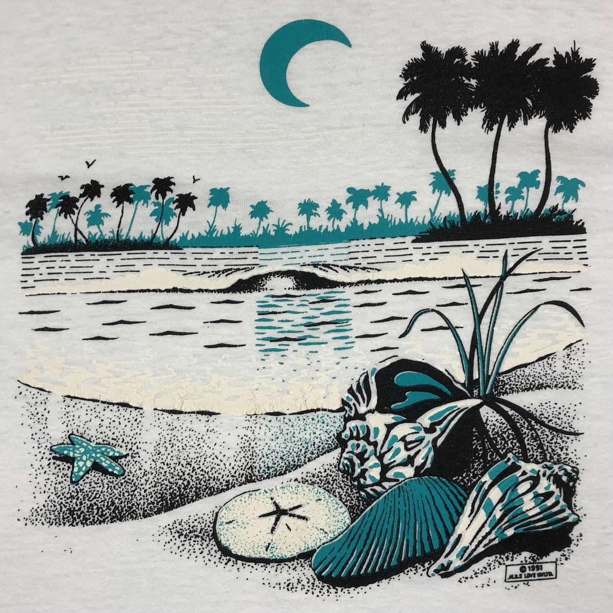 Vintage 1991 Vintage Seashore Graphic Tee Size US M / EU 48-50 / 2 - 5 Thumbnail