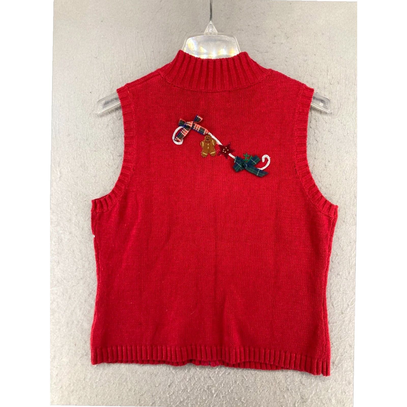 Vintage Christmas Santa Bows Designer Originals Studio Womens Vest Petite Medium Size M / US 6-8 / IT 42-44 - 6 Thumbnail