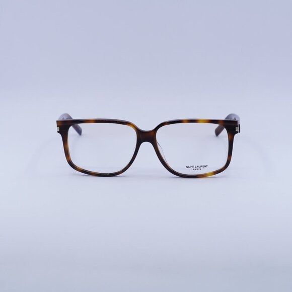 Saint Laurent Paris Saint Laurent SL599OPT 002 Eyeglasses Dark Havana 58mm Size ONE SIZE - 6 Thumbnail