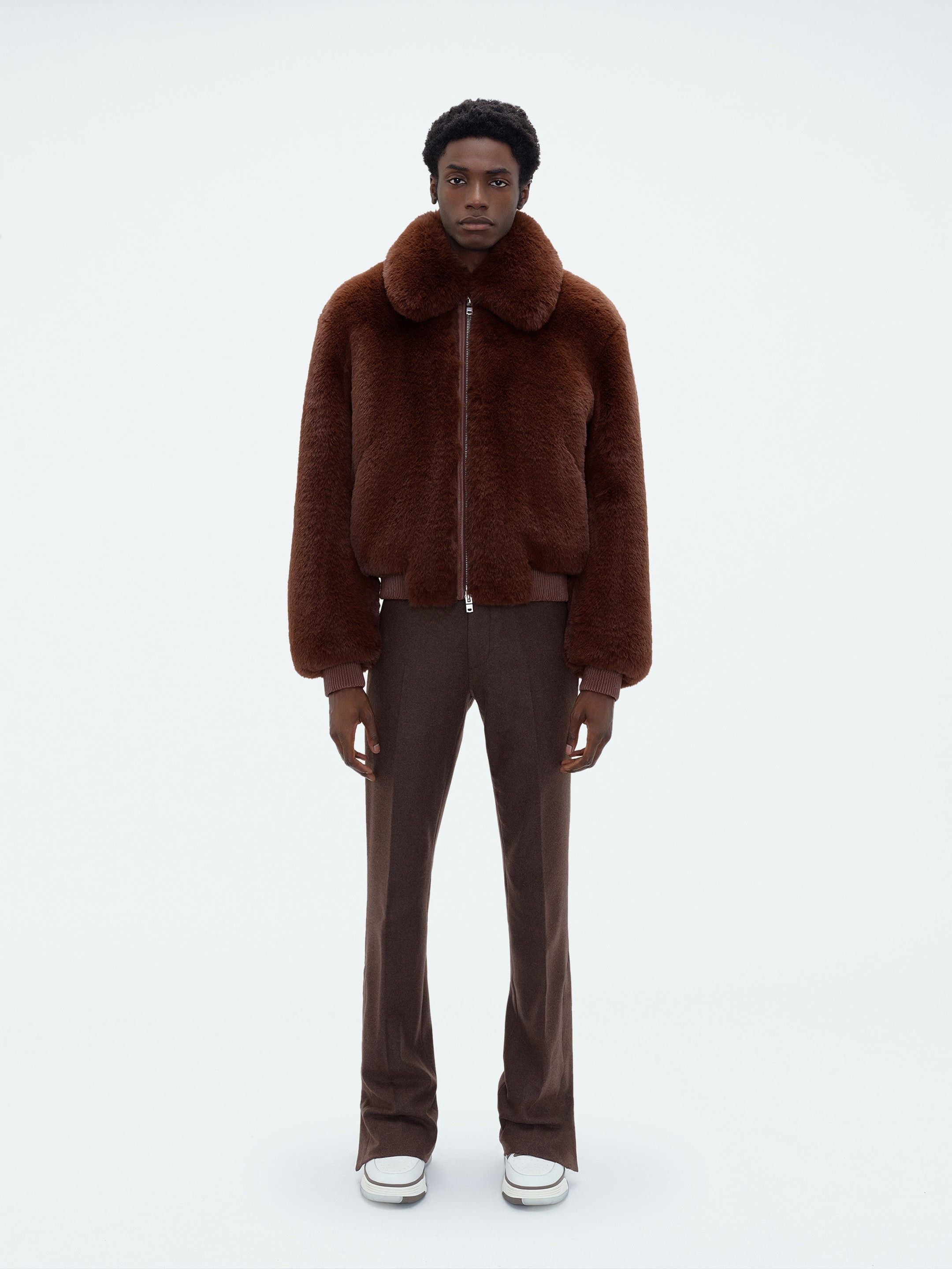 Amiri o1w1db10125 Zip Jacket in Brown Size US L / EU 52-54 / 3 - 2 Thumbnail