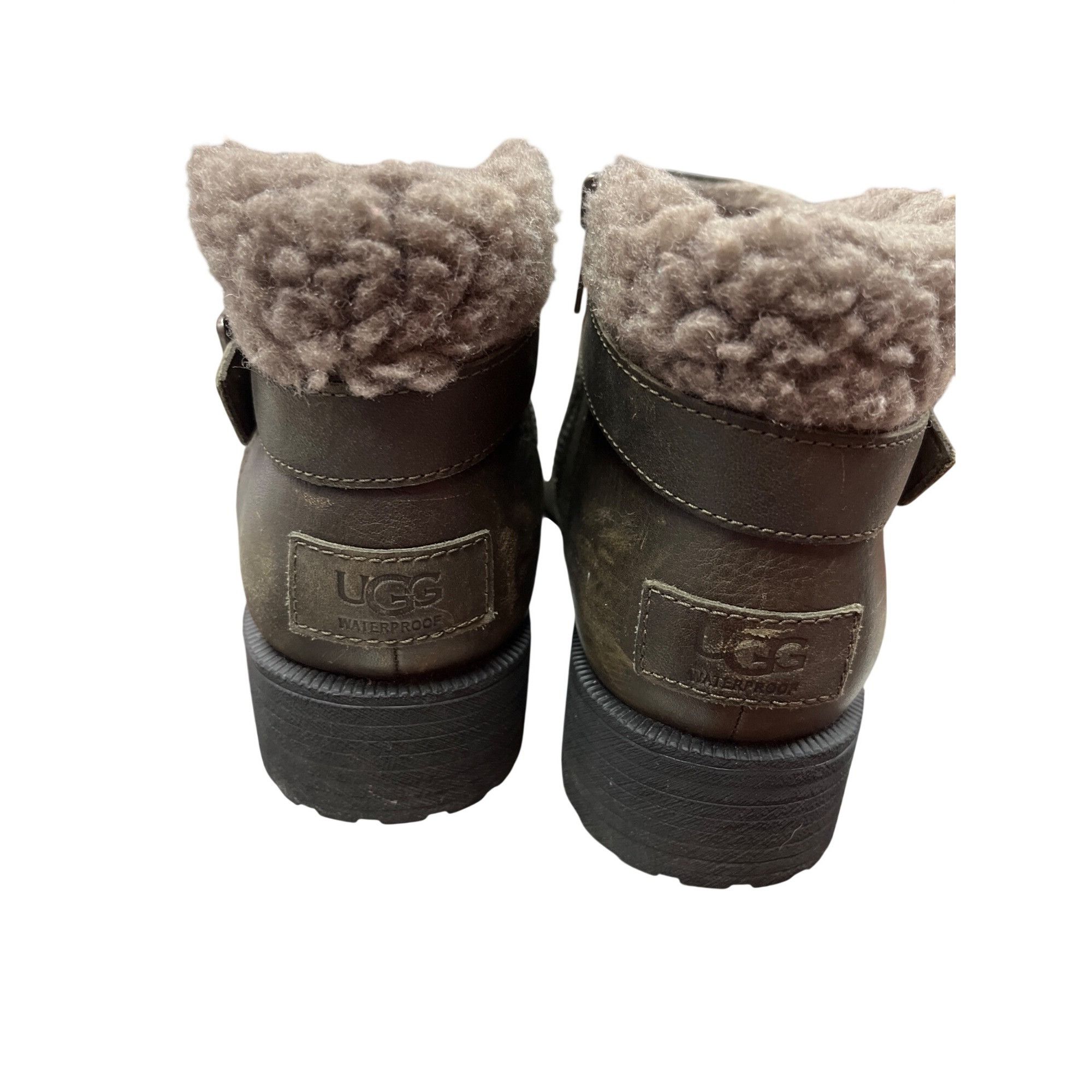 Ugg UGG Brown Leather Ankle Boots With Shearling Lining Womens S Size US 8 / IT 38 - 14 Thumbnail