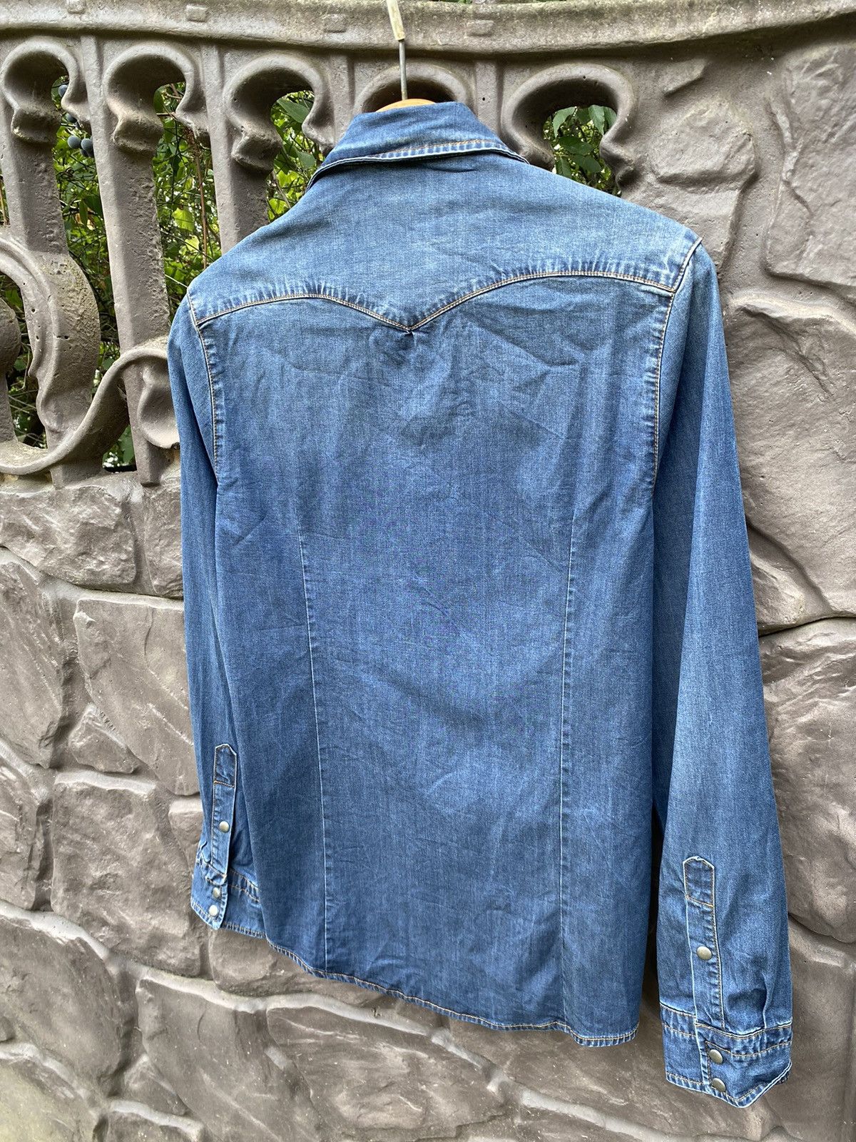Dsquared2 × Vintage DSquared2 Distressed Denim Shirt Size US S / EU 44-46 / 1 - 10 Thumbnail