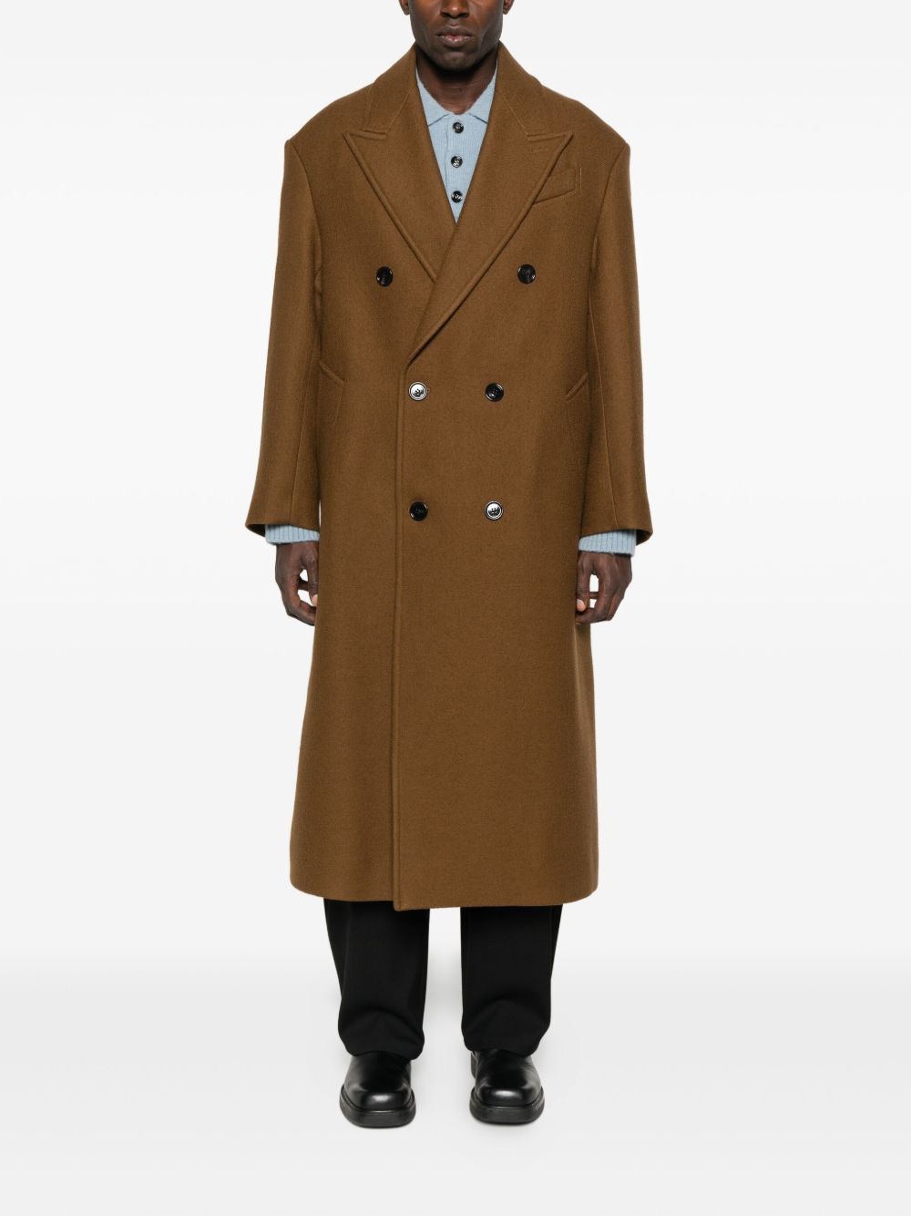 AMI Ami Double-Breasted 100% Wool Overcoat Size US M / EU 48-50 / 2 - 9 Thumbnail