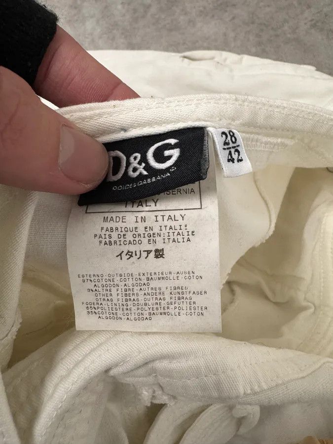 Dolce & Gabbana 2000s Dolce & Gabbana White Cargo Bondage Dress Size S / US 4 / IT 40 - 9 Thumbnail