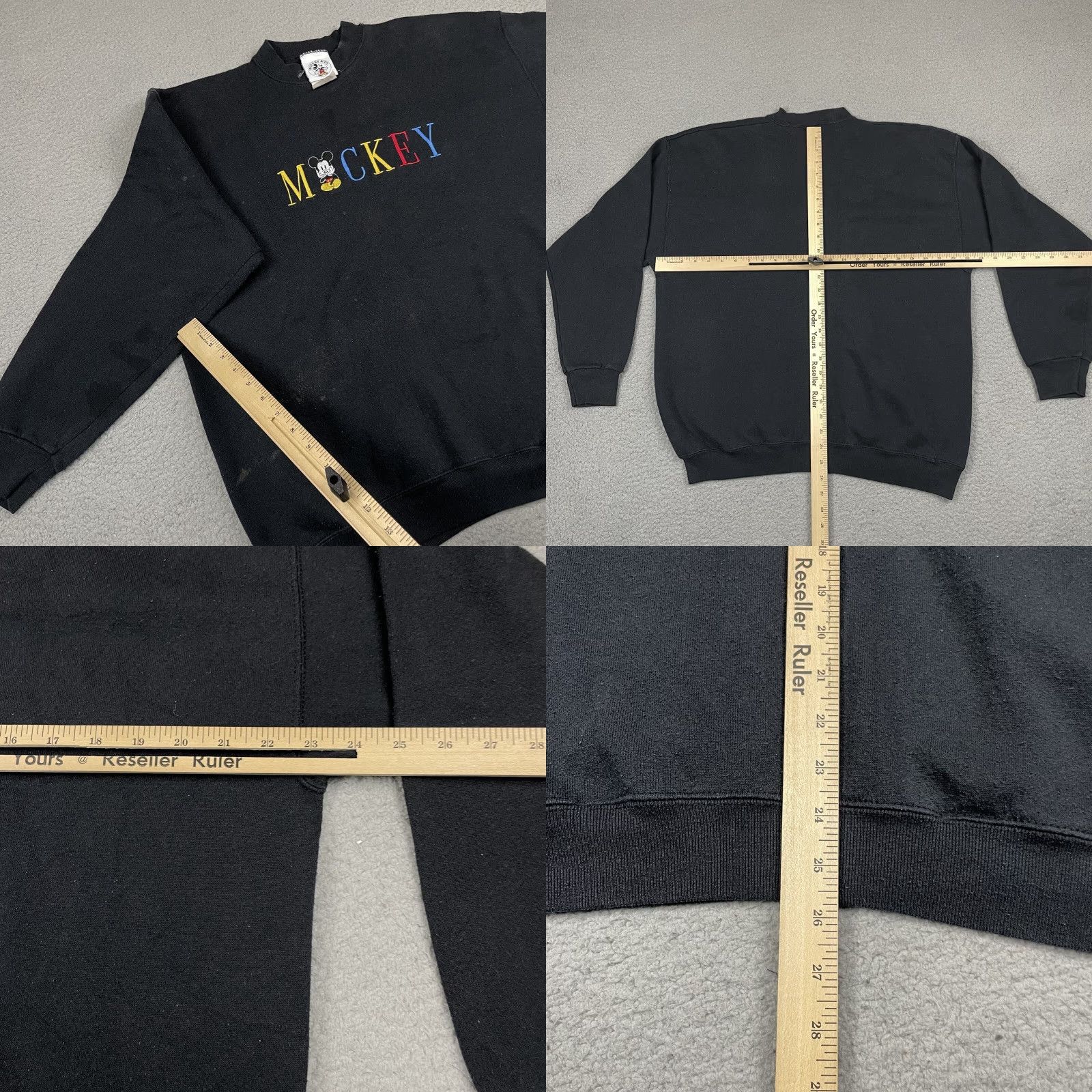 Mickey & Co. VINTAGE Disney Sweatshirt Adult XL Black Mickey & Co. Mouse Embroidered Crewneck Size US XL / EU 56 / 4 - 8 Thumbnail