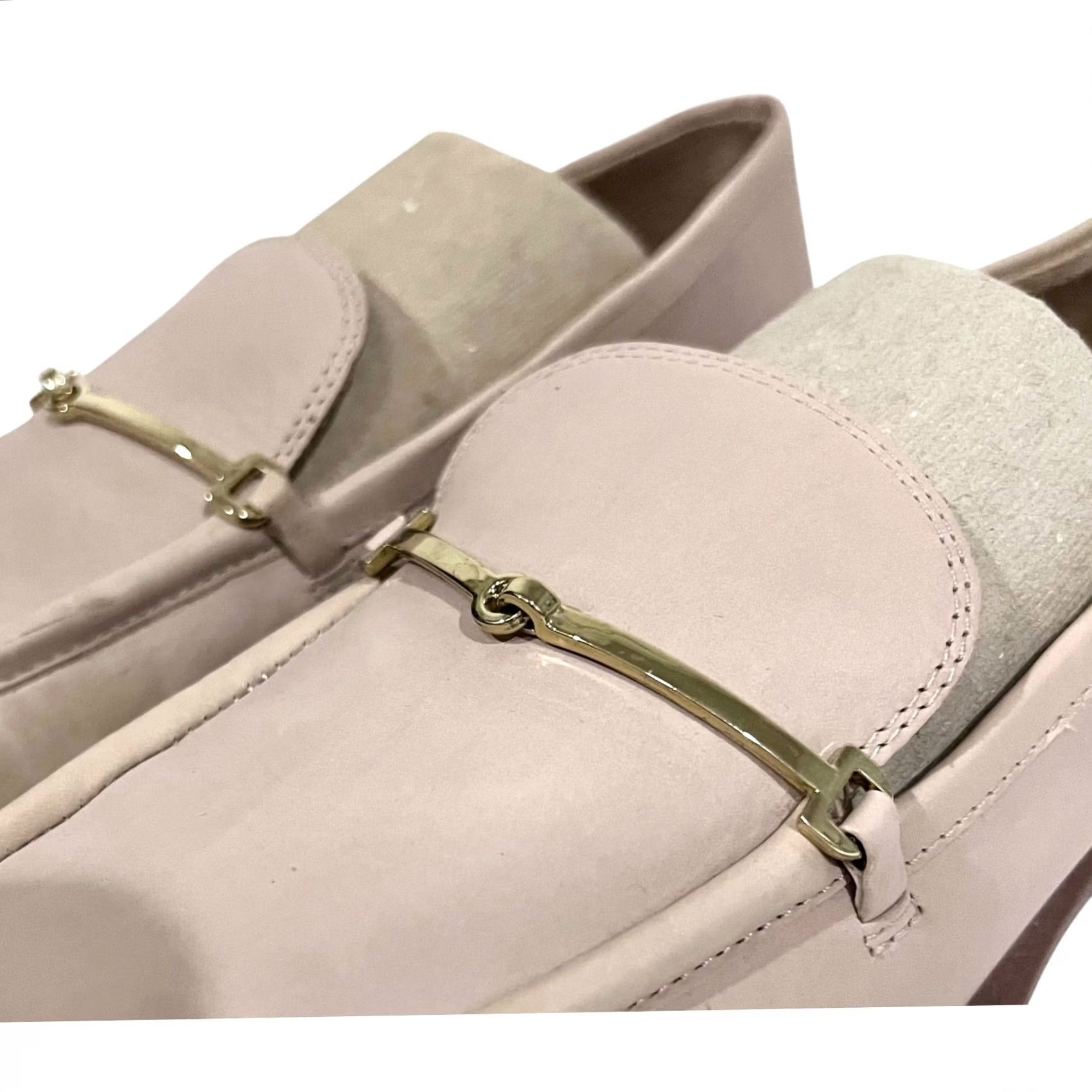 Franco Sarto Franco Sarto SARTO A-EDA Horse Bit Loafers Blush/Beige Leather Women Sz 8M Slip On Men? Women? Size US 8 / IT 38 - 6 Thumbnail