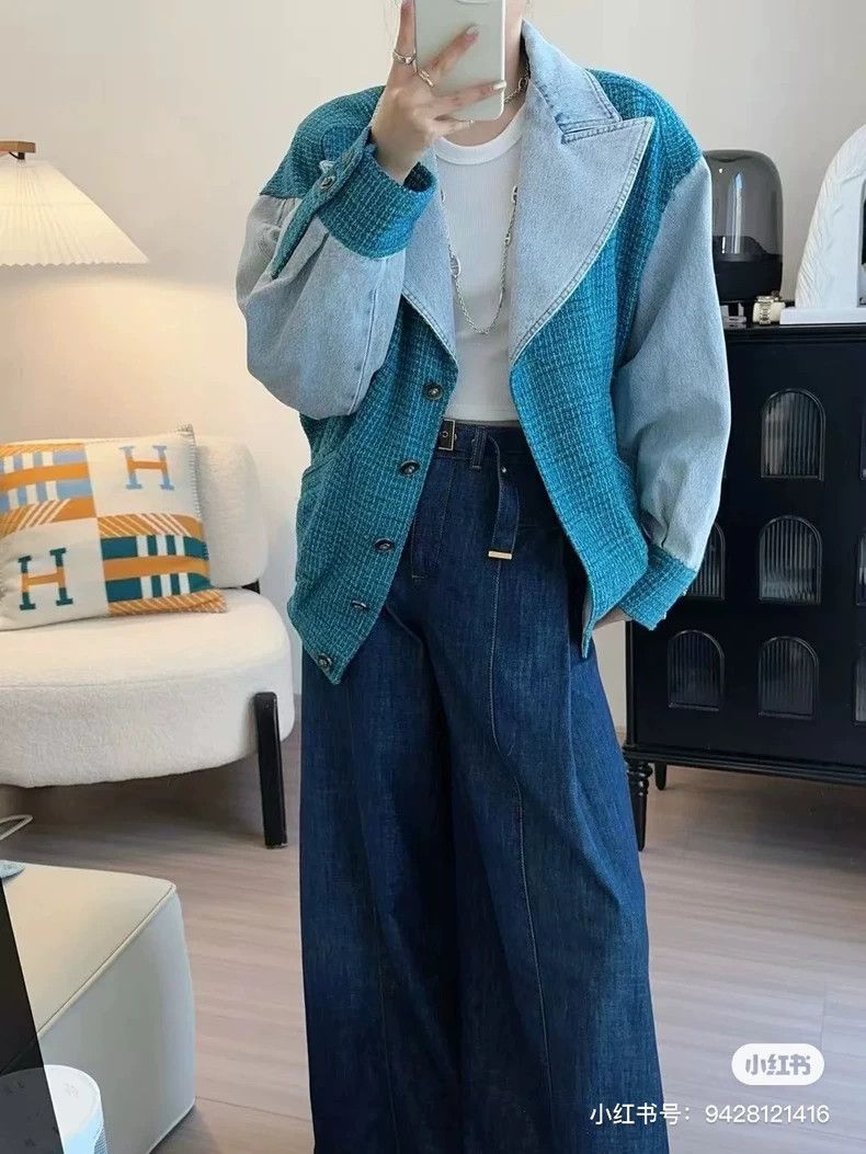 Chanel Chanel Peacock blue silhouette woven denim jacket Size XS / US 0-2 / IT 36-38 - 8 Thumbnail