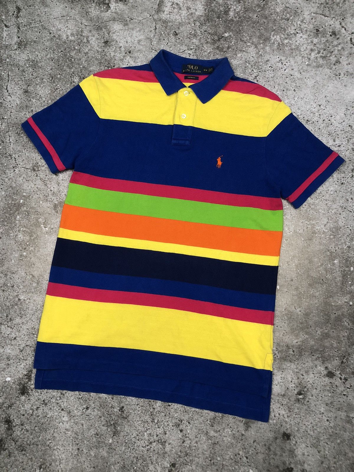 Polo Ralph Lauren × RRL Ralph Lauren × Vintage Polo Ralph Lauren Rainbow Poloshirt Size US M / EU 48-50 / 2 - 2 Thumbnail