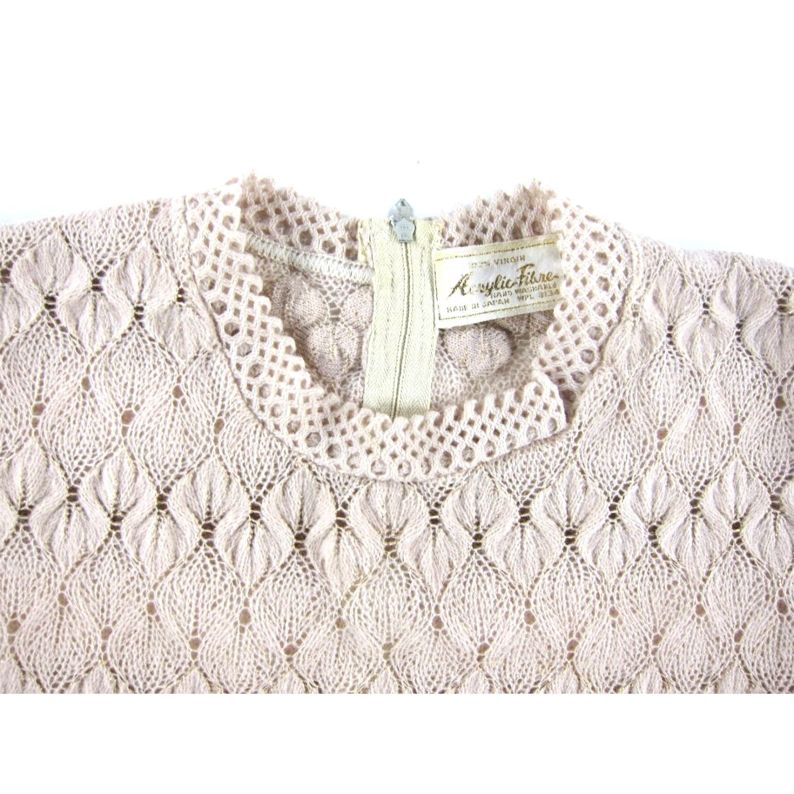 Pinko VTG Acrylic-Fibre Made In Japan Pink Gold Sleeveless Vest Sweater Women Small Size S / US 4 / IT 40 - 4 Thumbnail