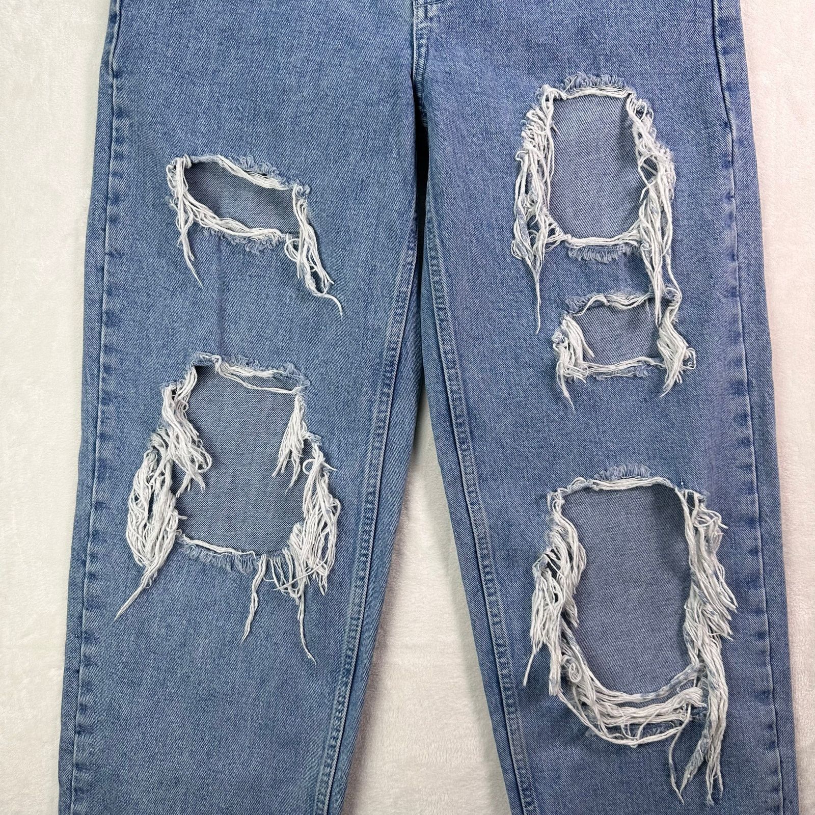 Bdg BDG Lt Wash Denim High Rise Distressed Grunge Baggy Jeans 27 Size 27" / US 4 / IT 40 - 5 Thumbnail