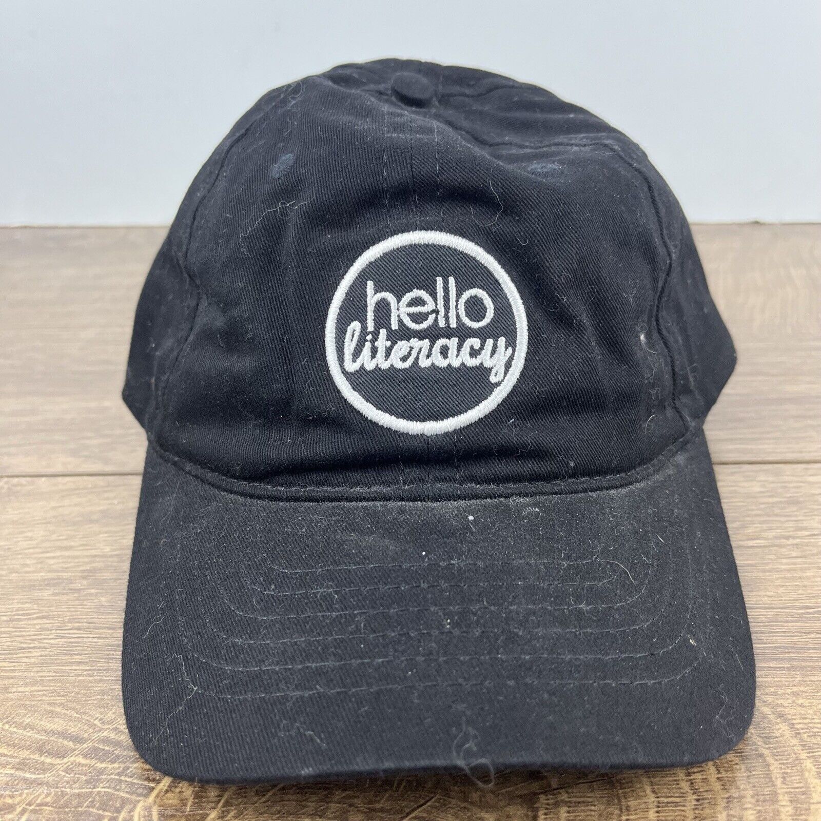 Other Literacy Hat Hello Literacy Hat Black Cap Hat Adjustable Hat Size ONE SIZE - 4 Thumbnail