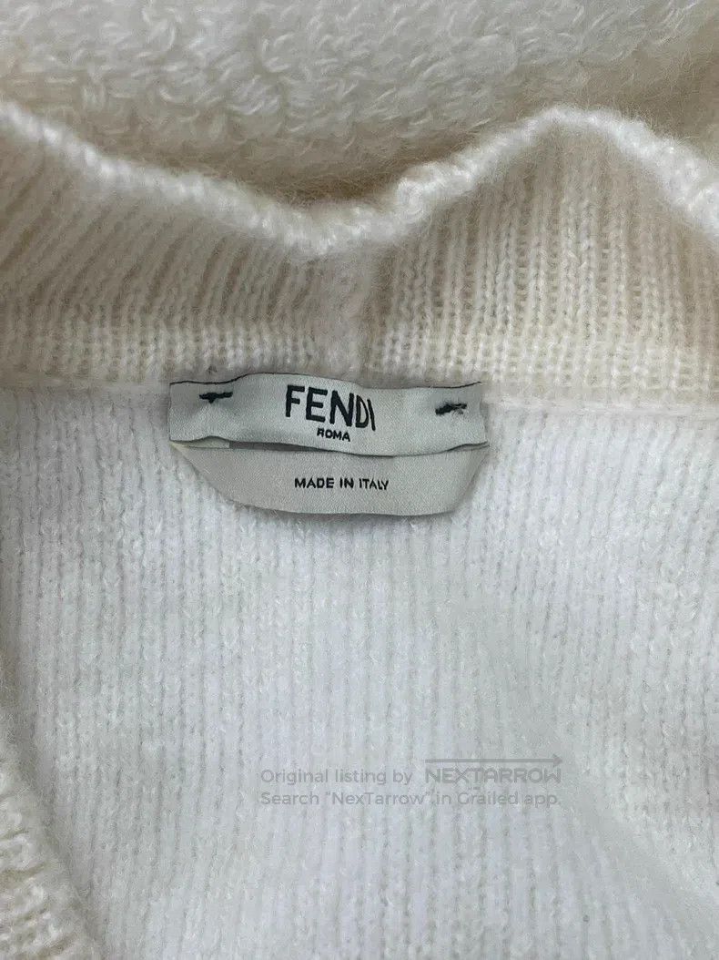 Fendi Fendi Show Model White Mohair Knit Cardigan Size S / US 4 / IT 40 - 4 Thumbnail