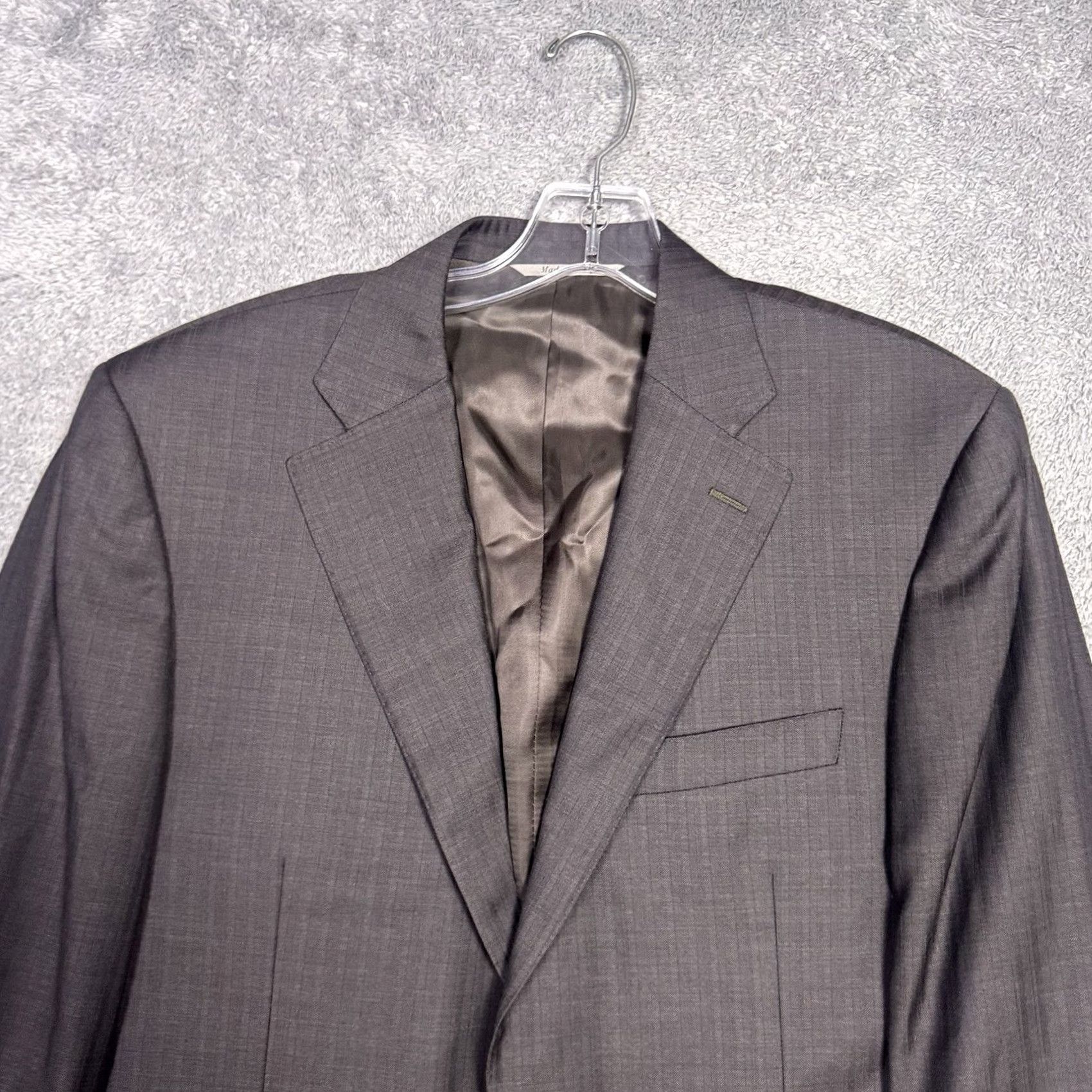 Canali Canali Sport Coat Mens EU 50 Regular Wool Brown Herringbone Notch Lapel 42" Chest Water Resistant Jacket Size US M / EU 48-50 / 2 - 4 Thumbnail