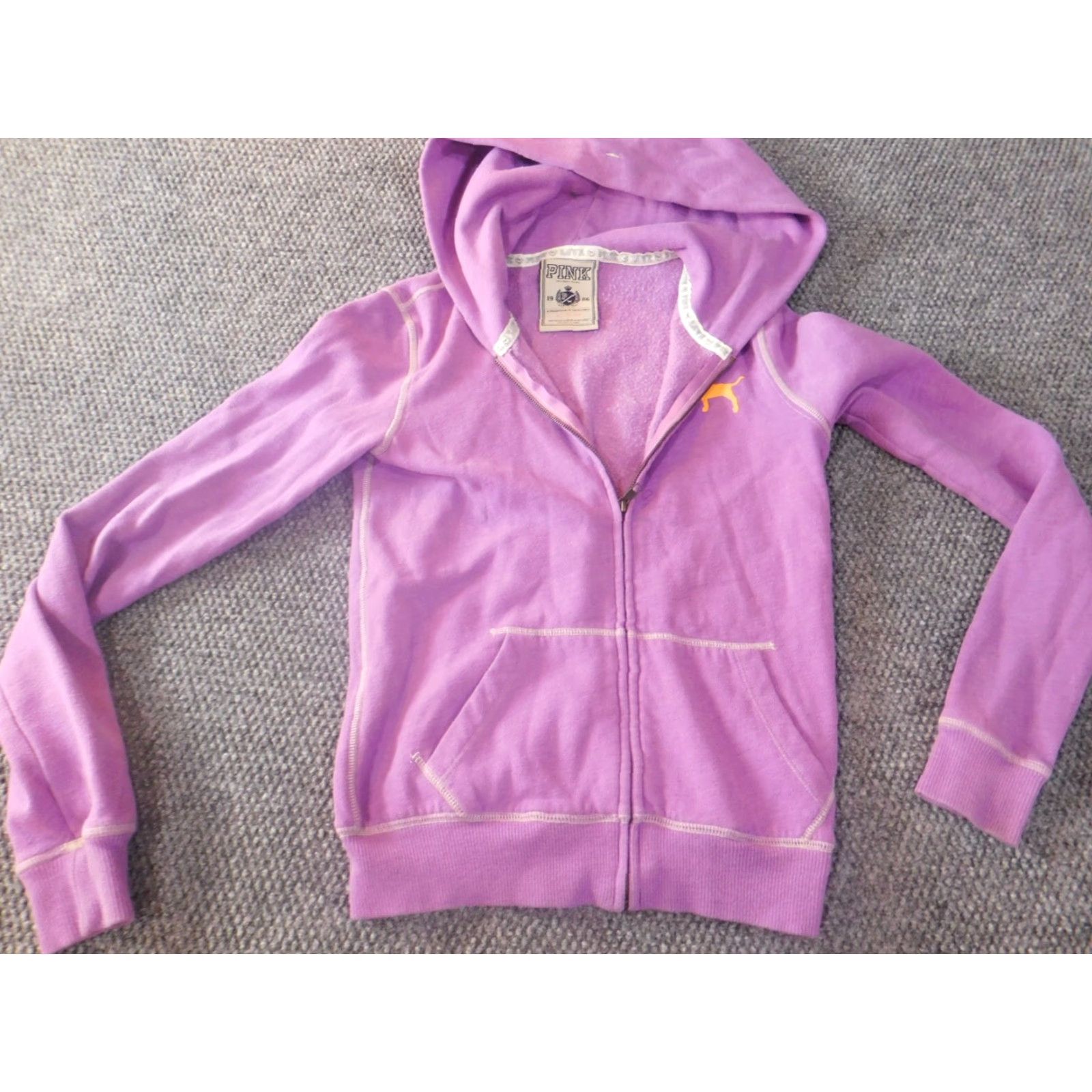 Pinko PINK Hoodie Women XS Purple Full Zip Size XS / US 0-2 / IT 36-38 - 2 Thumbnail