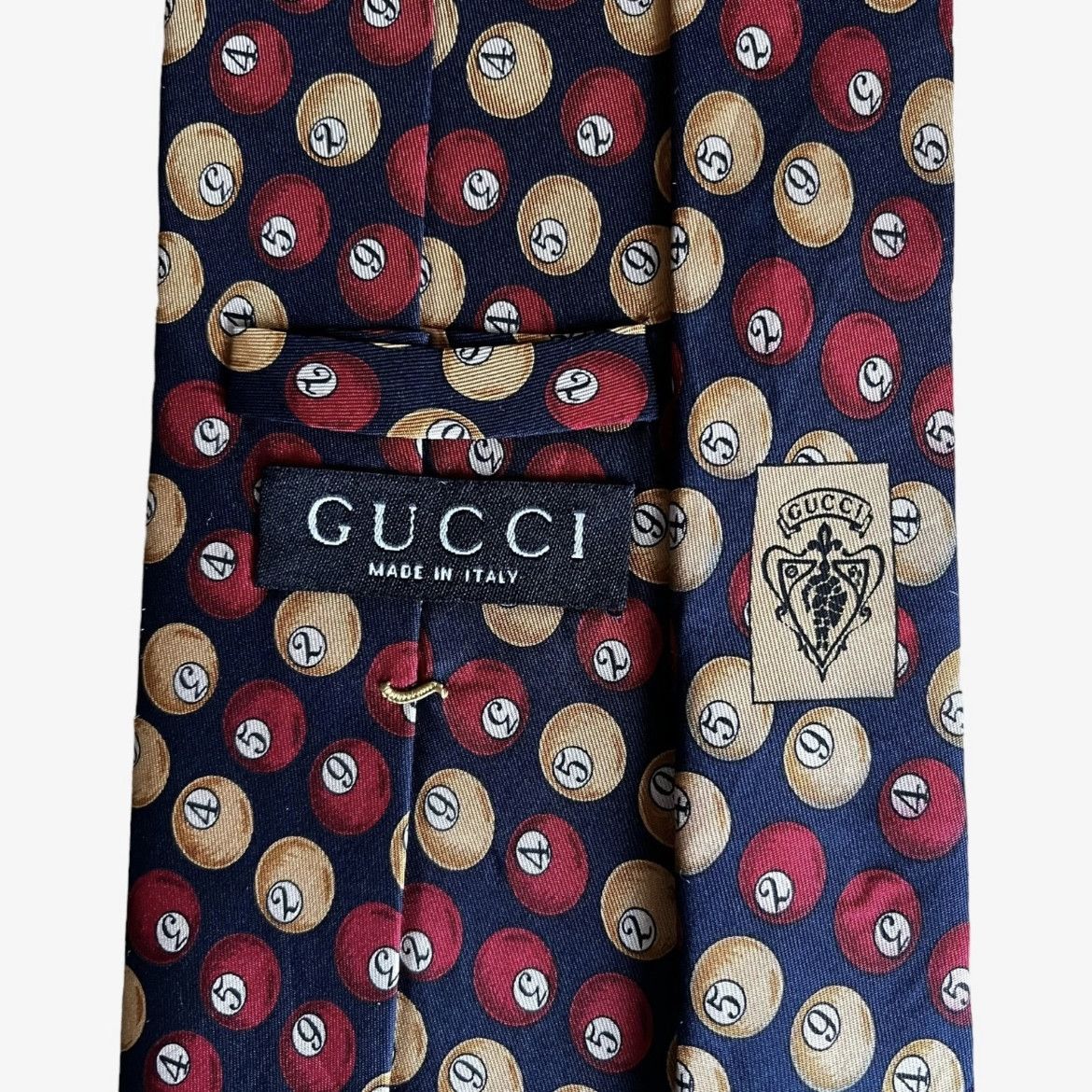 Gucci Vintage 80s Gucci Snooker Ball Silk Tie Size ONE SIZE - 2 Thumbnail
