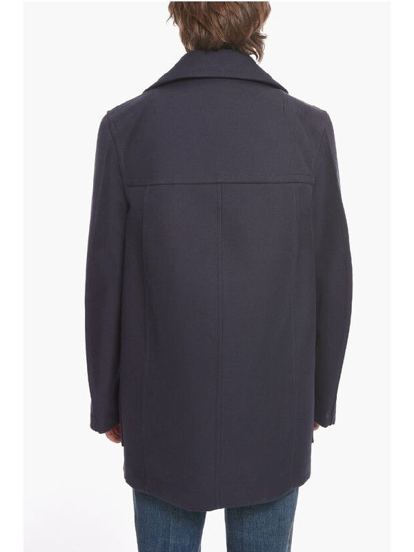 Bottega Veneta o1n1vont0925 Curved Shape Cotton Twill Coat in Navy Size US S / EU 44-46 / 1 - 2 Thumbnail