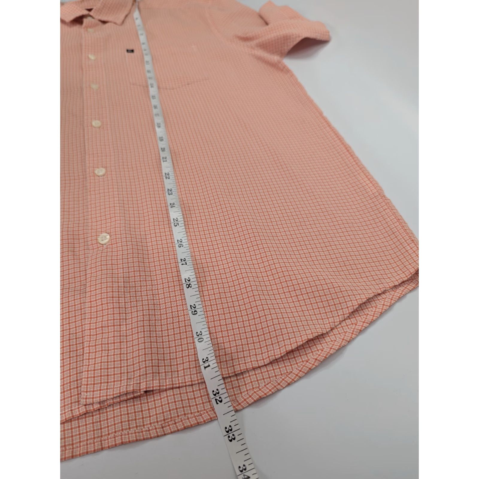 Quiksilver Quiksilver Orange Check Short Sleeve Button Up Shirt Men L Board Riding Size US L / EU 52-54 / 3 - 4 Thumbnail