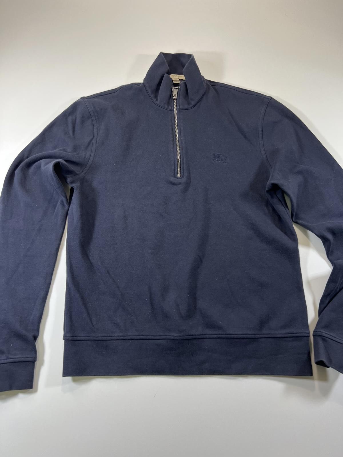 Burberry Burberry Brit Navy Half-Zip Sweatshirt Size US M / EU 48-50 / 2 - 1 Thumbnail