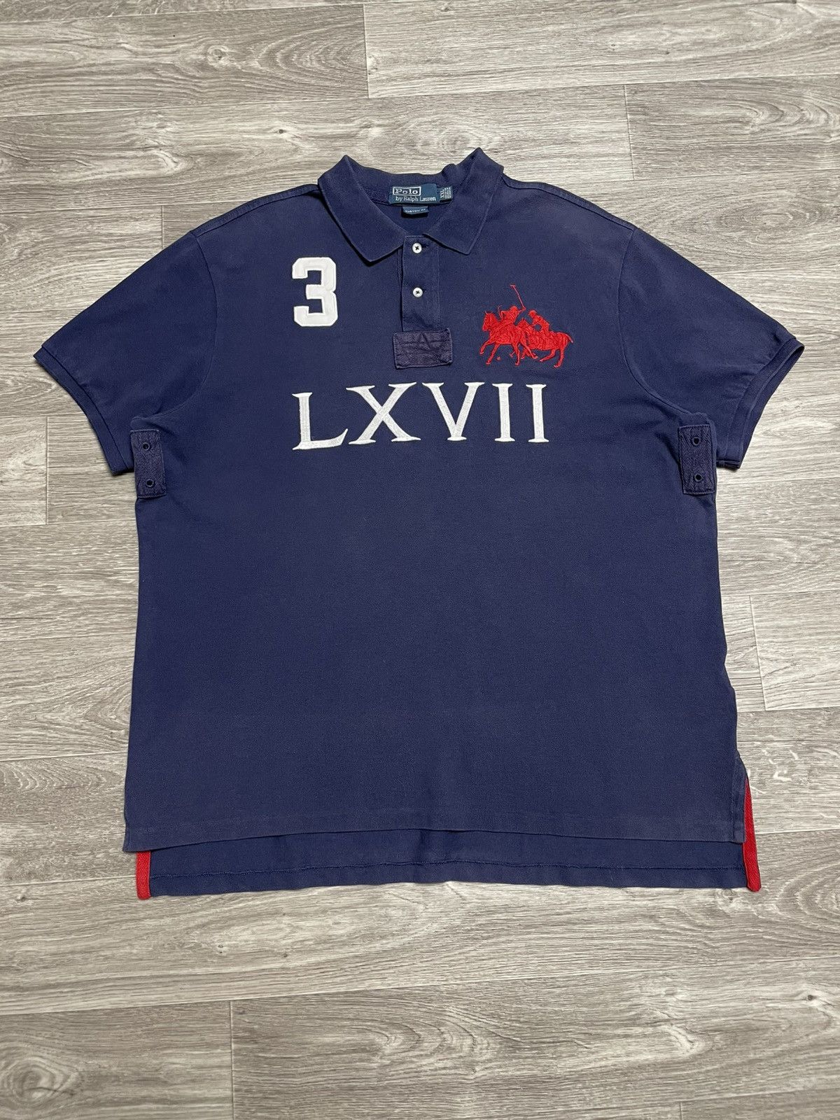 Vintage Polo Ralph Lauren LXVII #3 Rugby Polo Shirt Y2K